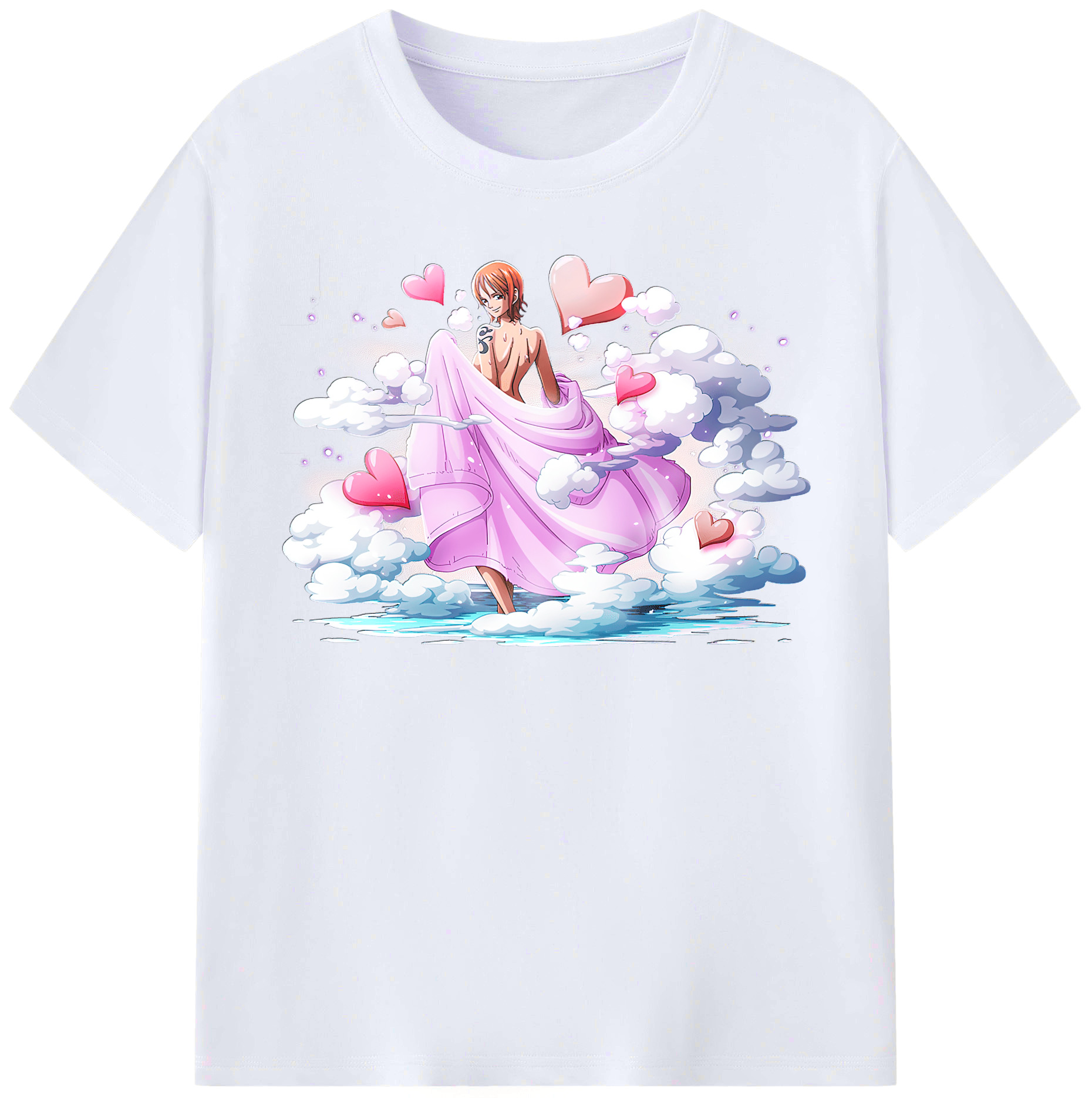 （画像用） ワンピース ナミ ONE PIECE Nami レディースカジュアルプリントTシャツ（綿100％）