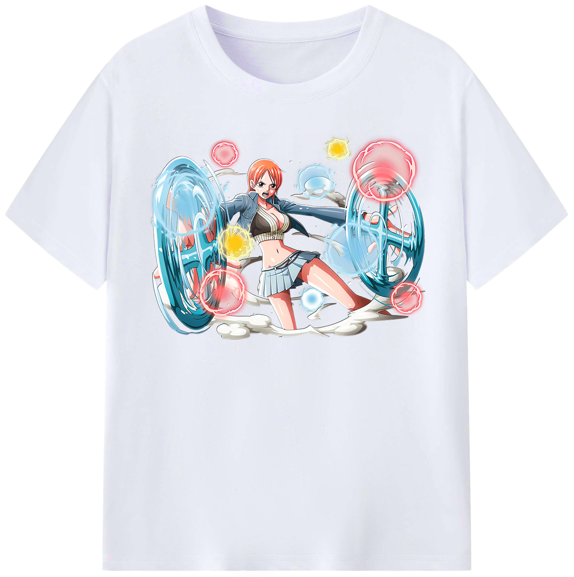 （画像用） ワンピース ナミ ONE PIECE Nami レディースカジュアルプリントTシャツ（綿100％）