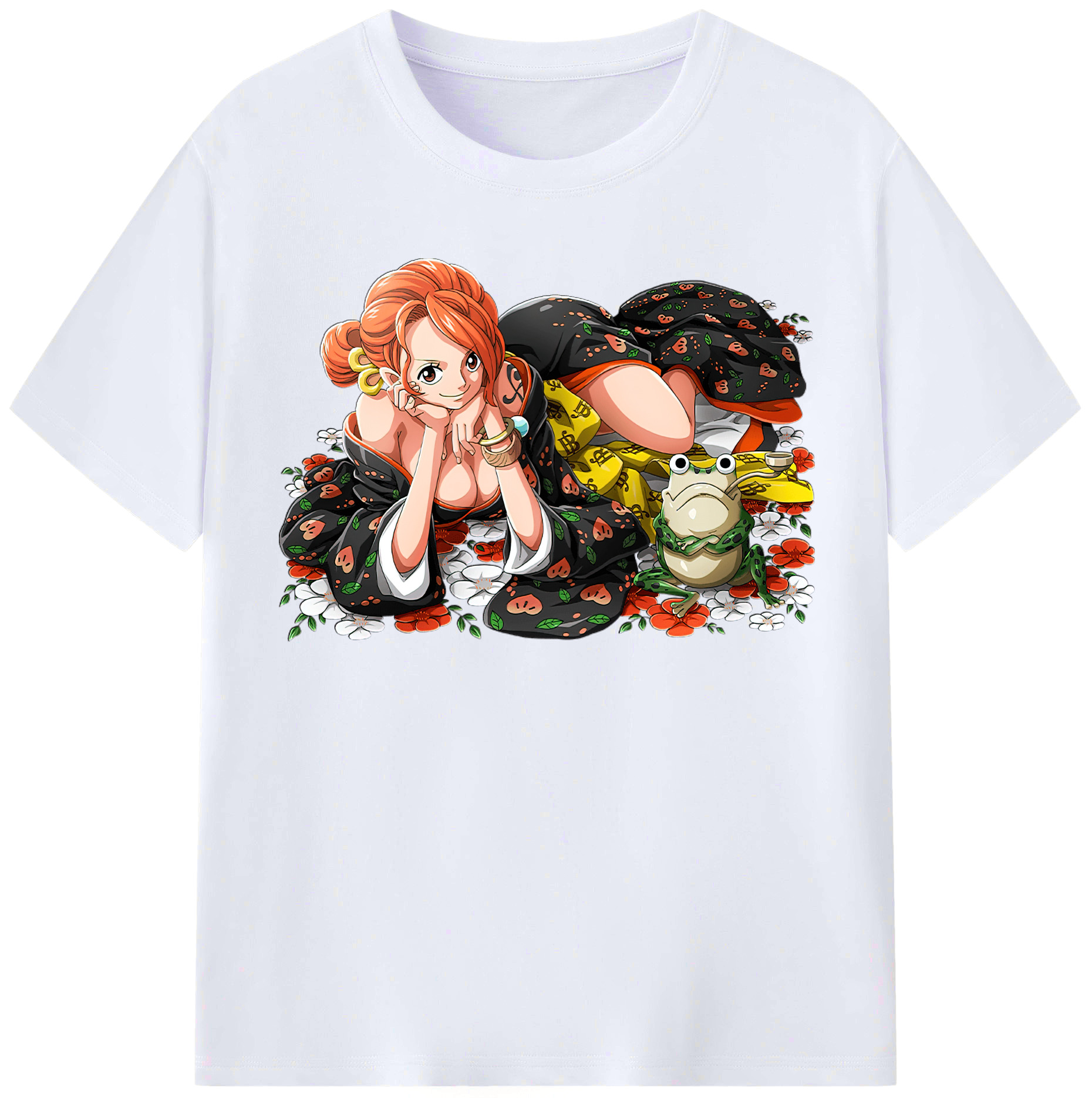 （画像用） ワンピース ナミ ONE PIECE Nami レディースカジュアルプリントTシャツ（綿100％）