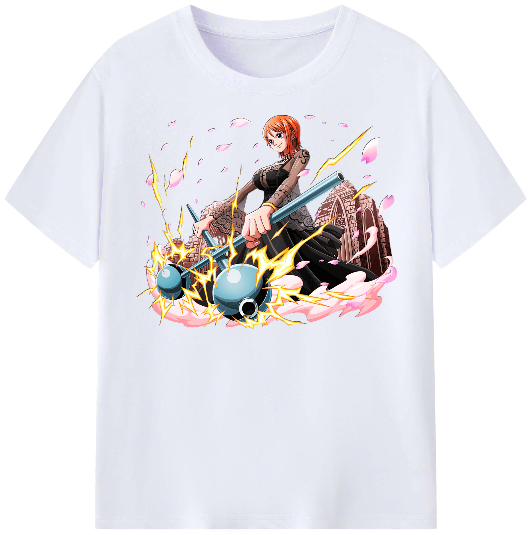 （画像用） ワンピース ナミ ONE PIECE Nami レディースカジュアルプリントTシャツ（綿100％）