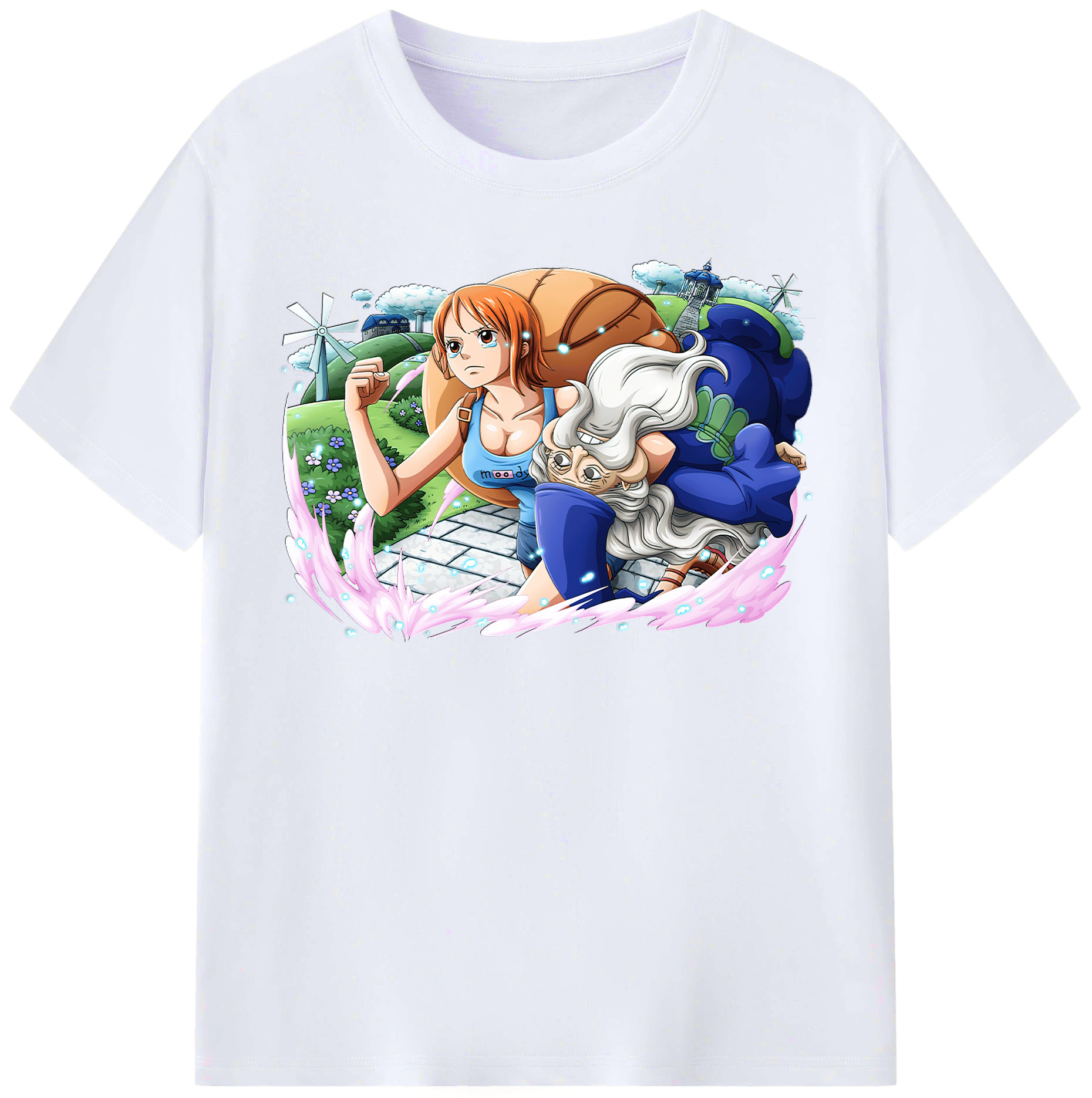 （画像用） ワンピース ナミ ONE PIECE Nami レディースカジュアルプリントTシャツ（綿100％）