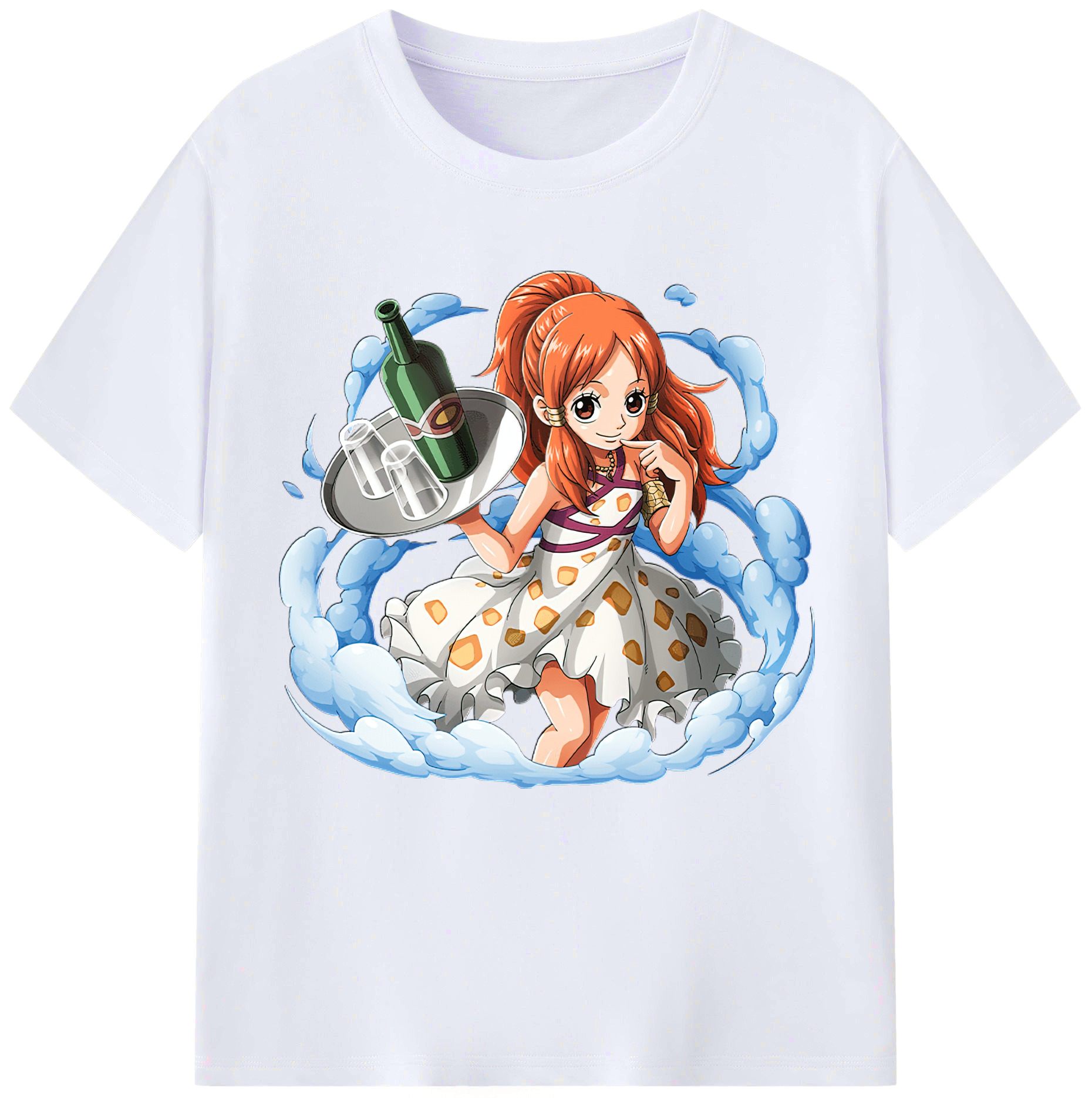 （画像用） ワンピース ナミ ONE PIECE Nami レディースカジュアルプリントTシャツ（綿100％）