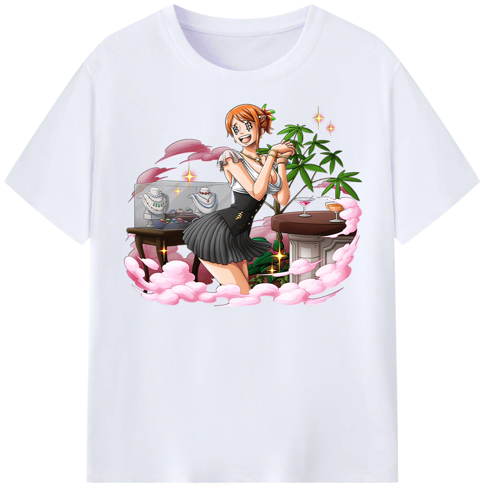 （画像用） ワンピース ナミ ONE PIECE Nami レディースカジュアルプリントTシャツ（綿100％）