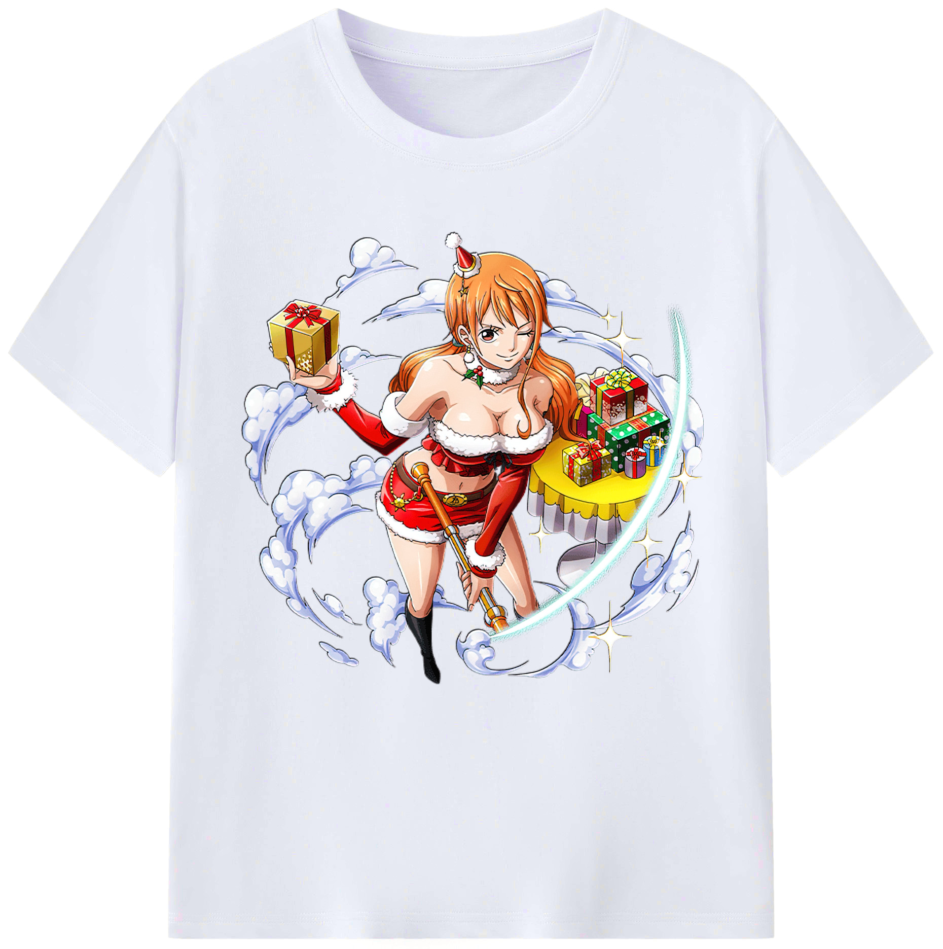 （画像用） ワンピース ナミ ONE PIECE Nami レディースカジュアルプリントTシャツ（綿100％）