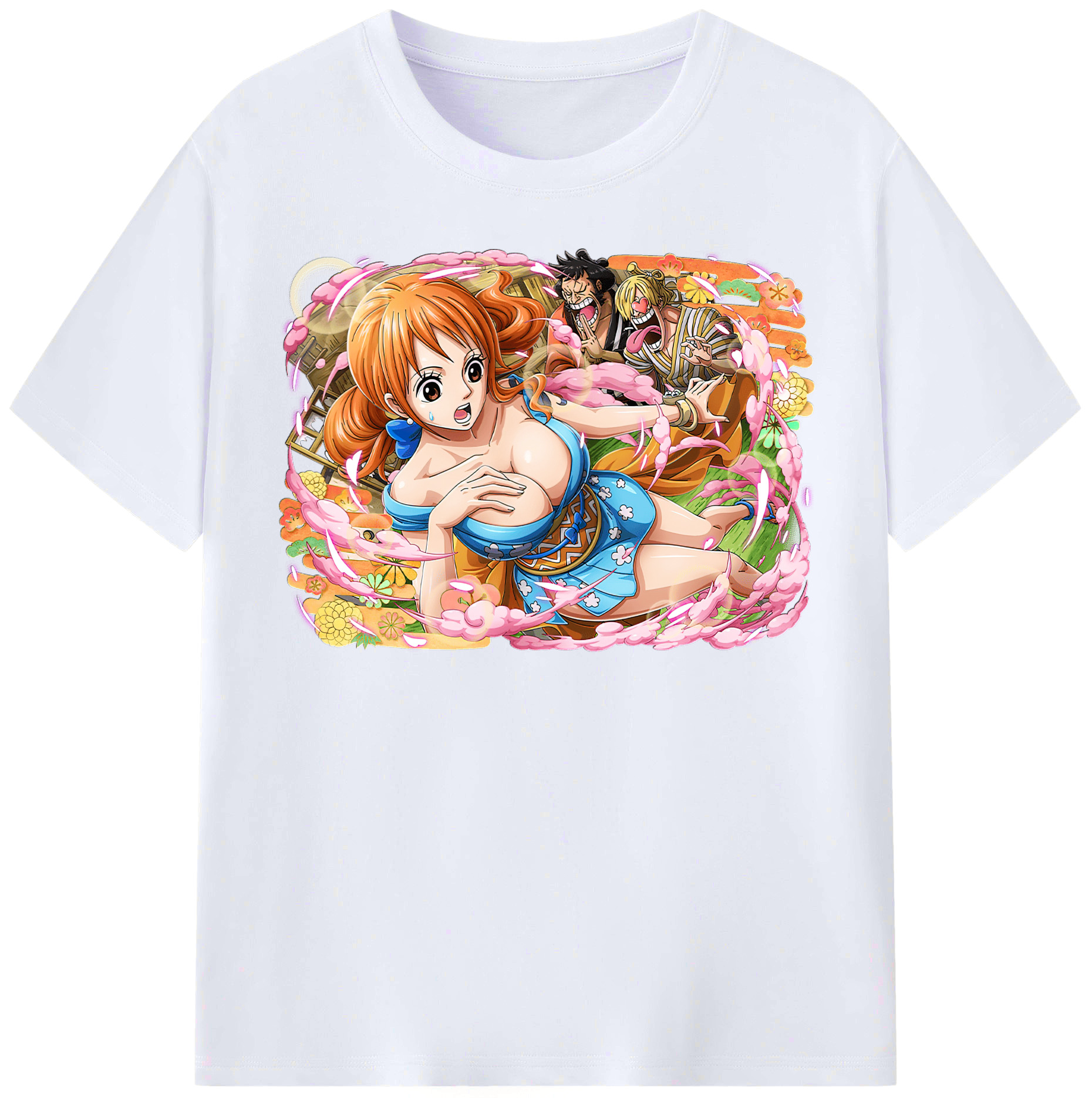 （画像用） ワンピース ナミ ONE PIECE Nami レディースカジュアルプリントTシャツ（綿100％）