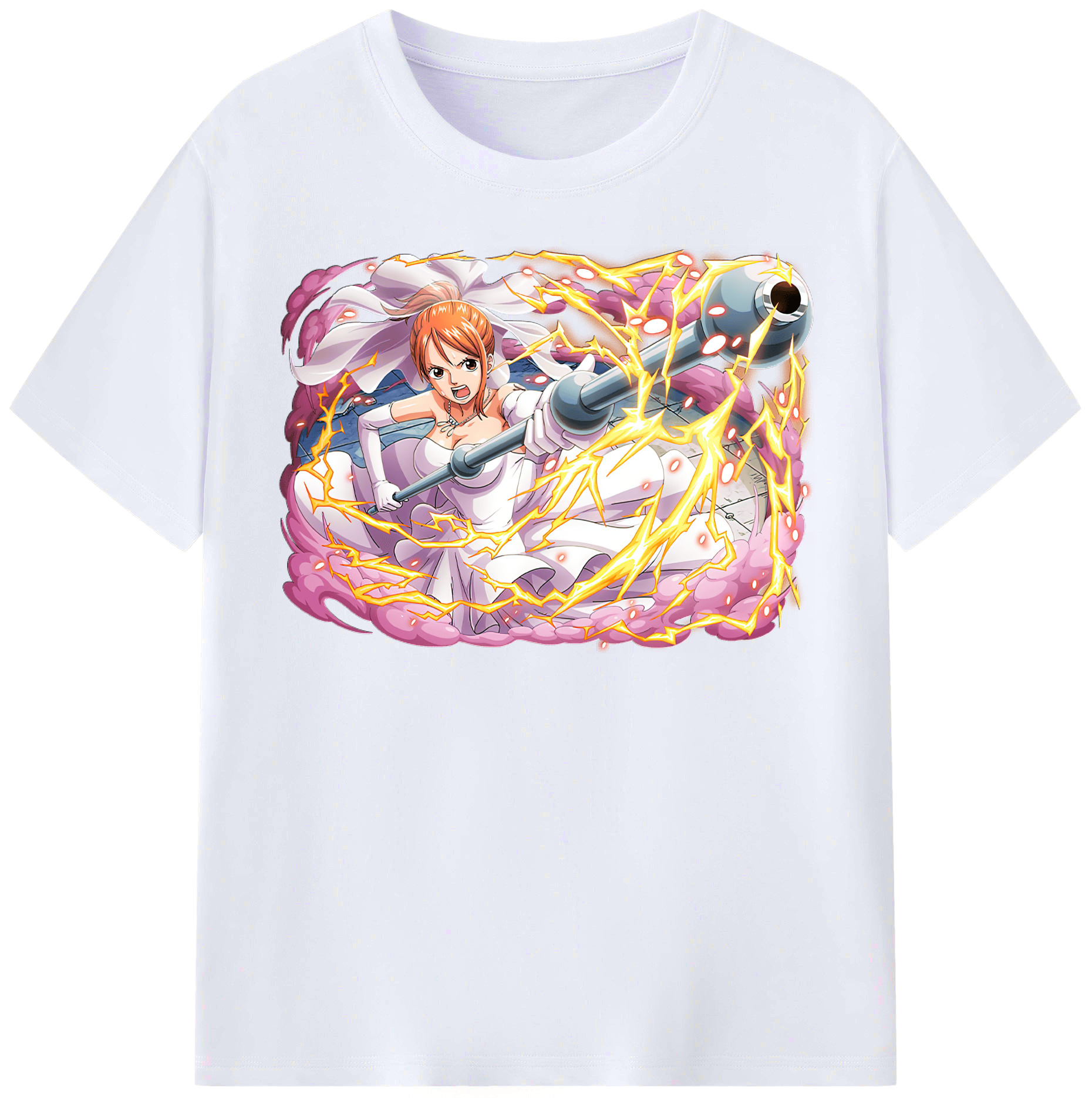 （画像用） ワンピース ナミ ONE PIECE Nami レディースカジュアルプリントTシャツ（綿100％）