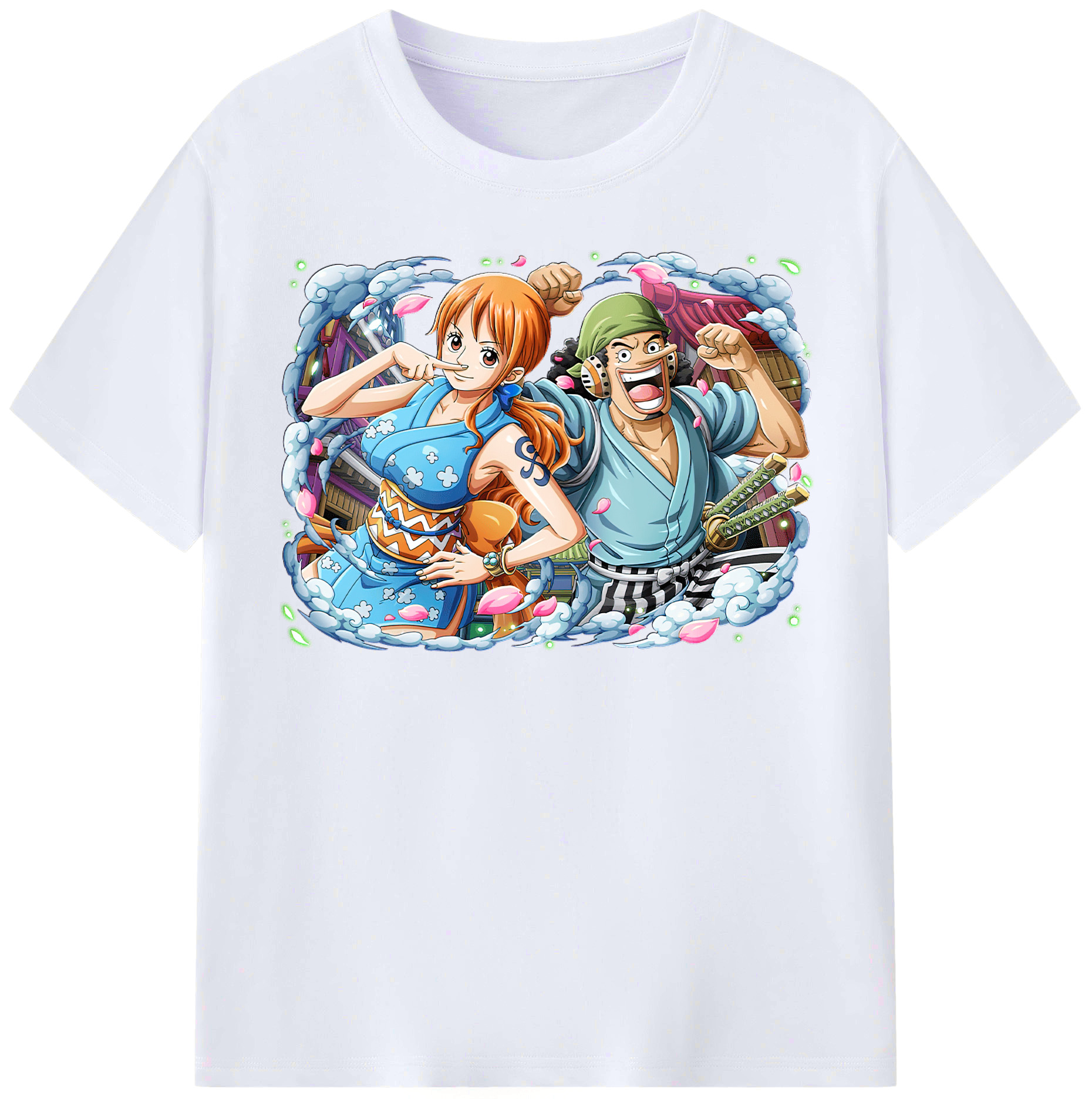 （画像用） ワンピース ナミ ONE PIECE Nami レディースカジュアルプリントTシャツ（綿100％）