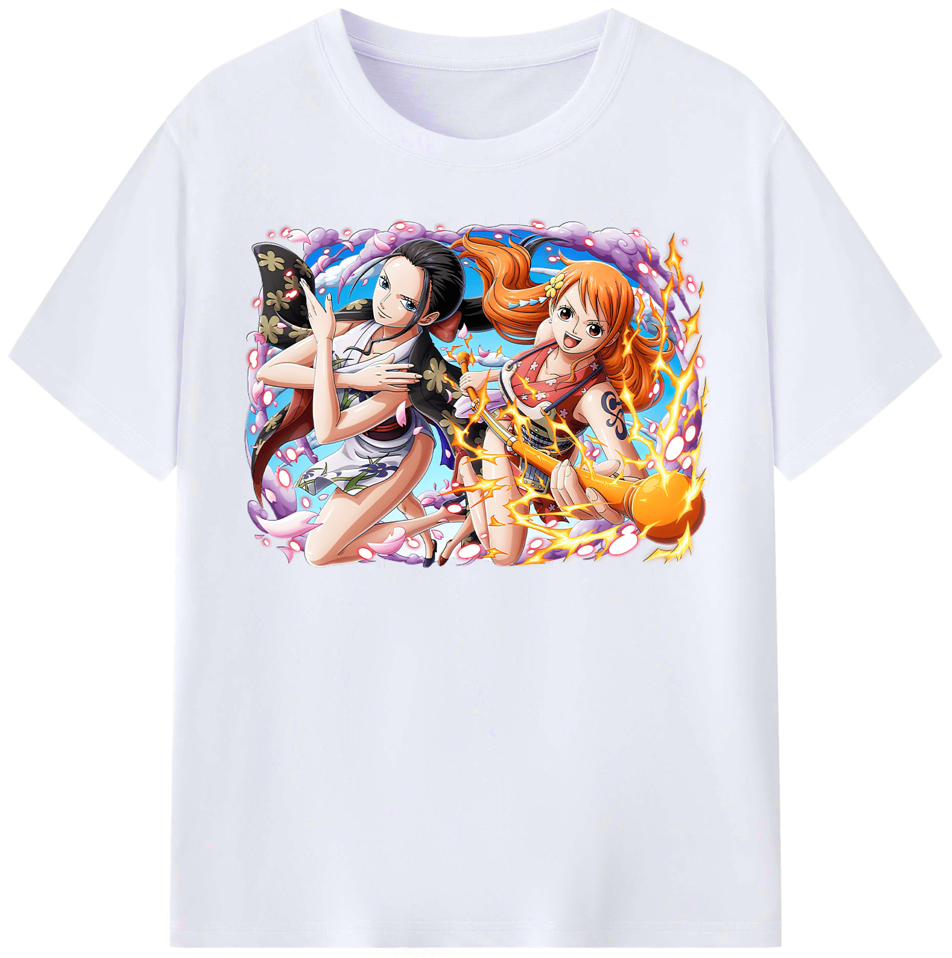 （画像用） ワンピース ナミ ONE PIECE Nami レディースカジュアルプリントTシャツ（綿100％）