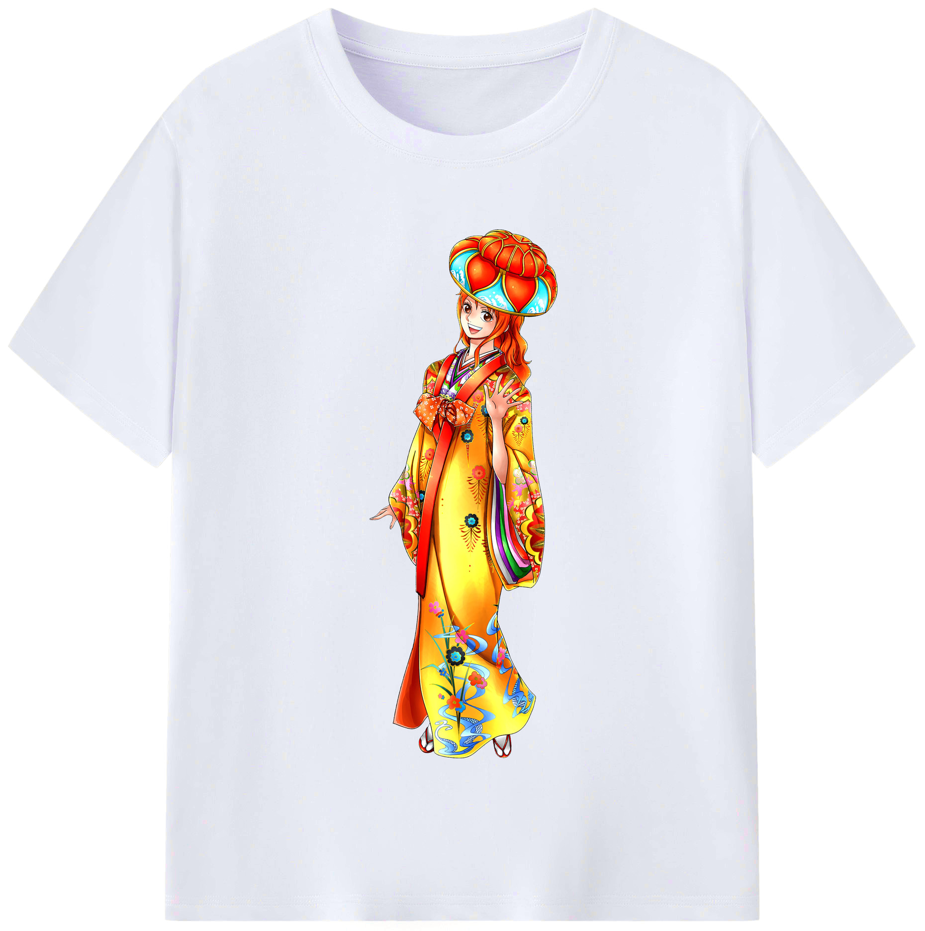 （画像用） ワンピース ナミ ONE PIECE Nami レディースカジュアルプリントTシャツ（綿100％）