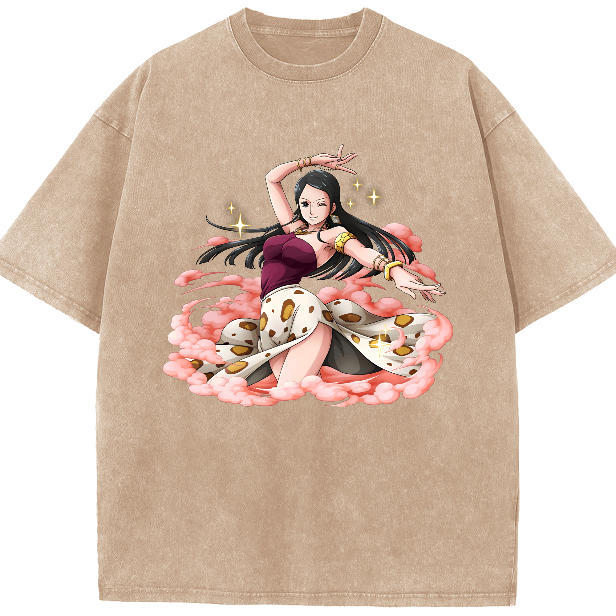 ワンピース ニコ・ロビン ONE PIECE Nico Robin 綿100% ヴィンテージ風 半袖Tシャツ（フロントプリント）