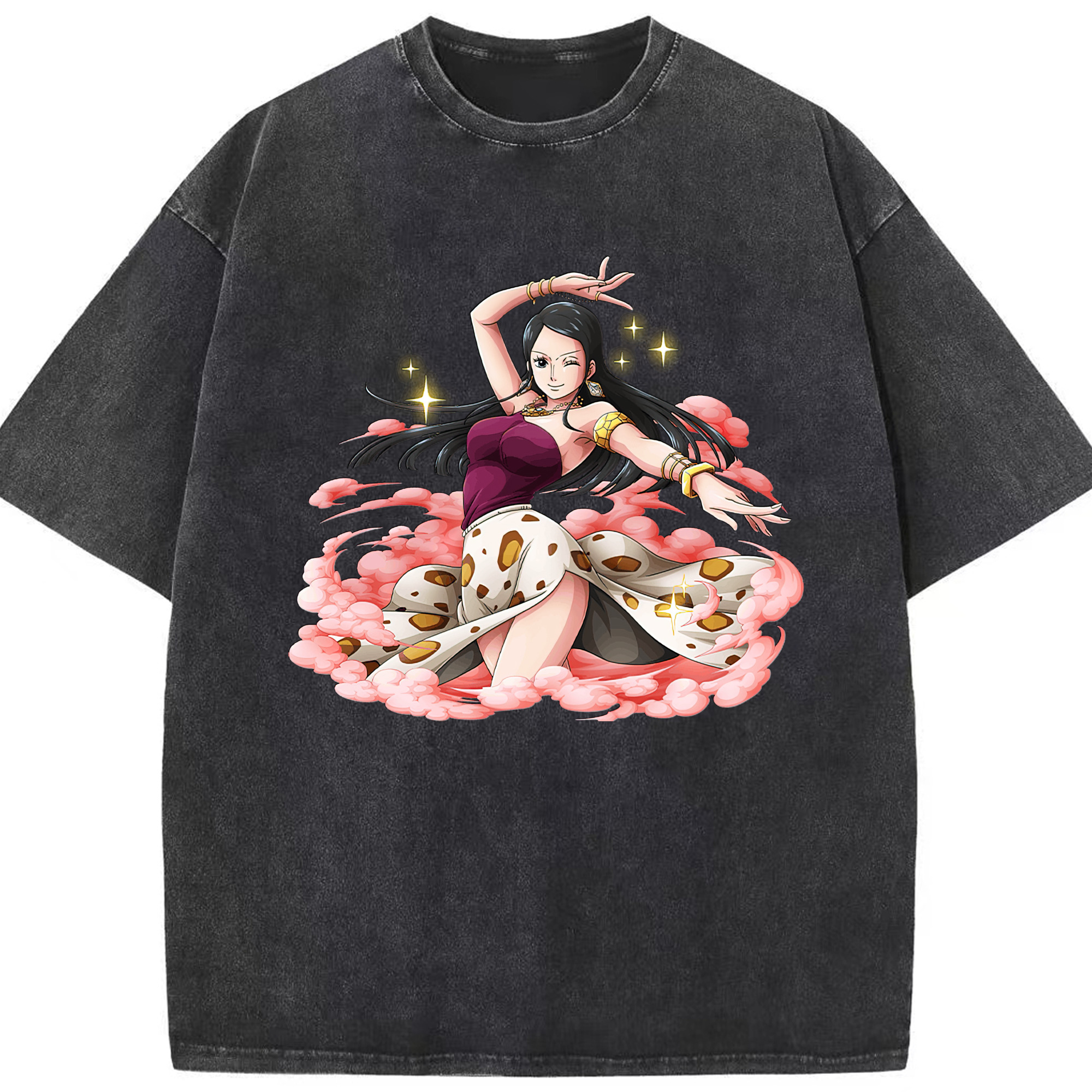 ワンピース ニコ・ロビン ONE PIECE Nico Robin 綿100% ヴィンテージ風 半袖Tシャツ（フロントプリント）