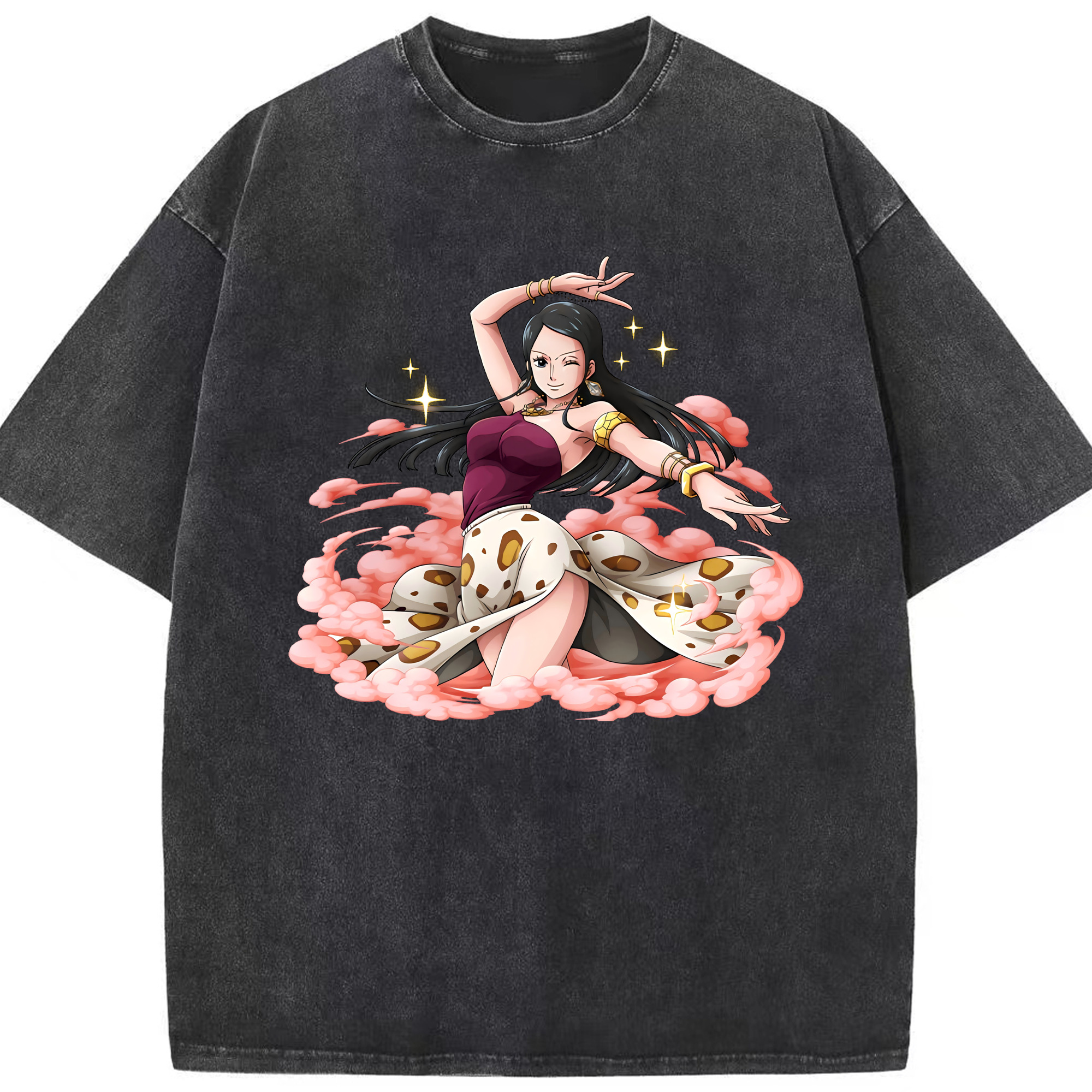 ワンピース ニコ・ロビン ONE PIECE Nico Robin 綿100% ヴィンテージ風 半袖Tシャツ（フロントプリント）