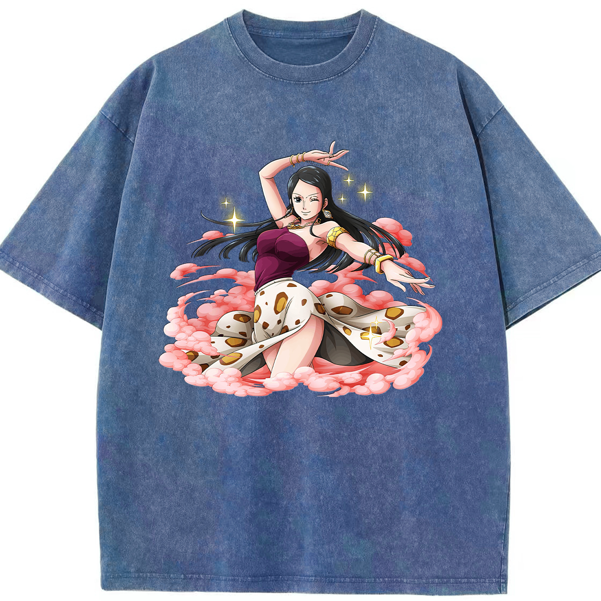 ワンピース ニコ・ロビン ONE PIECE Nico Robin 綿100% ヴィンテージ風 半袖Tシャツ（フロントプリント）