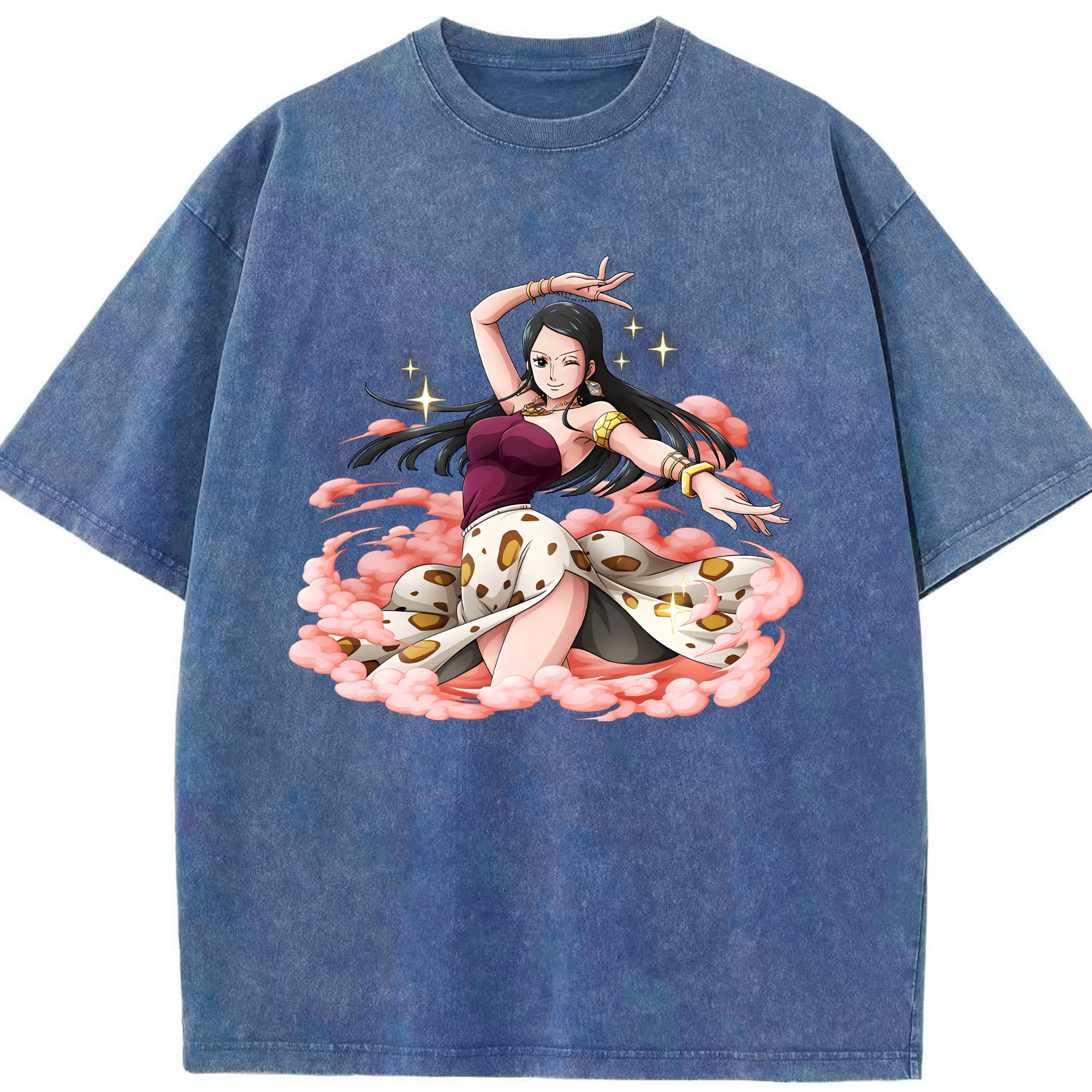 ワンピース ニコ・ロビン ONE PIECE Nico Robin 綿100% ヴィンテージ風 半袖Tシャツ（フロントプリント）
