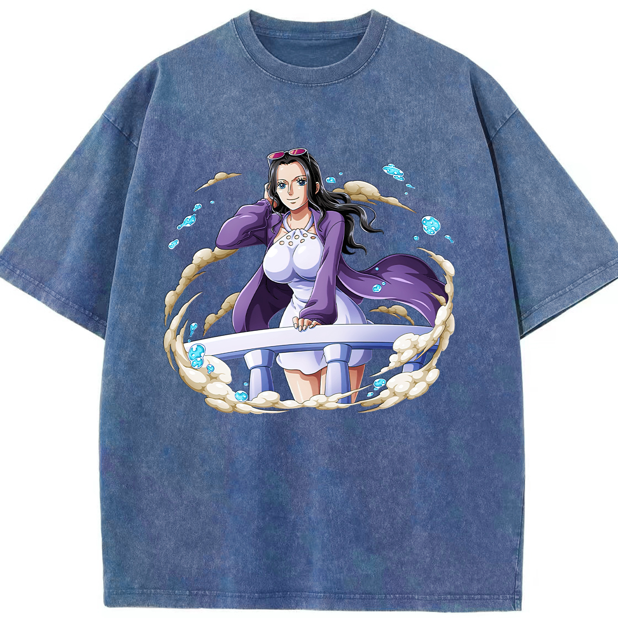 ワンピース ニコ・ロビン ONE PIECE Nico Robin 綿100% ヴィンテージ風 半袖Tシャツ（フロントプリント）