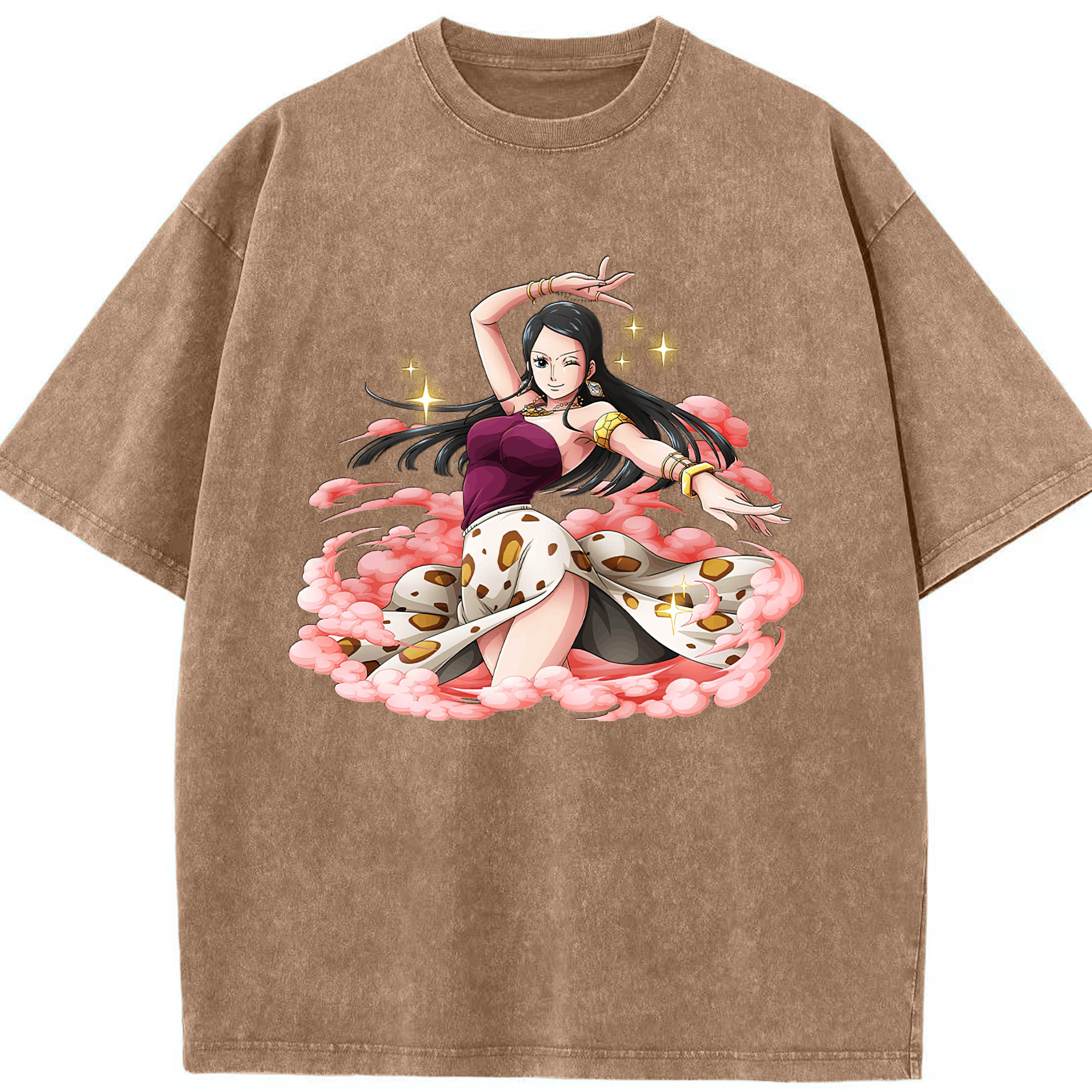 ワンピース ニコ・ロビン ONE PIECE Nico Robin 綿100% ヴィンテージ風 半袖Tシャツ（フロントプリント）