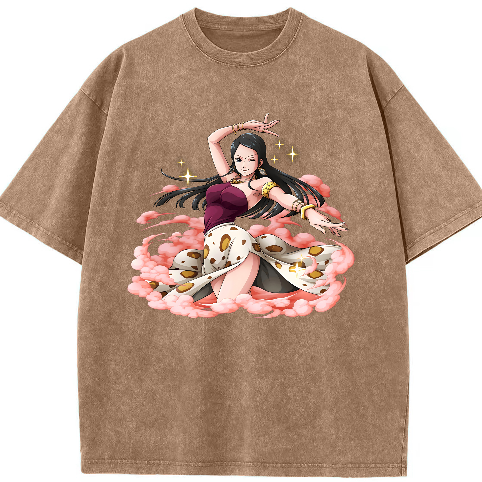 ワンピース ニコ・ロビン ONE PIECE Nico Robin 綿100% ヴィンテージ風 半袖Tシャツ（フロントプリント）