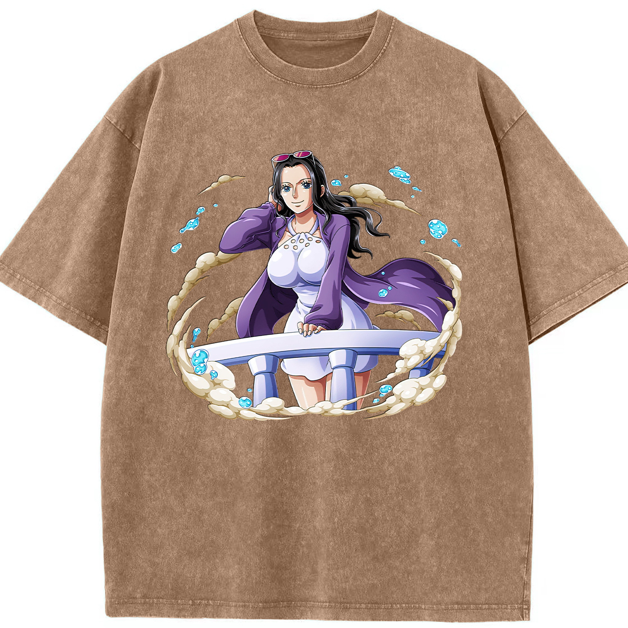 ワンピース ニコ・ロビン ONE PIECE Nico Robin 綿100% ヴィンテージ風 半袖Tシャツ（フロントプリント）