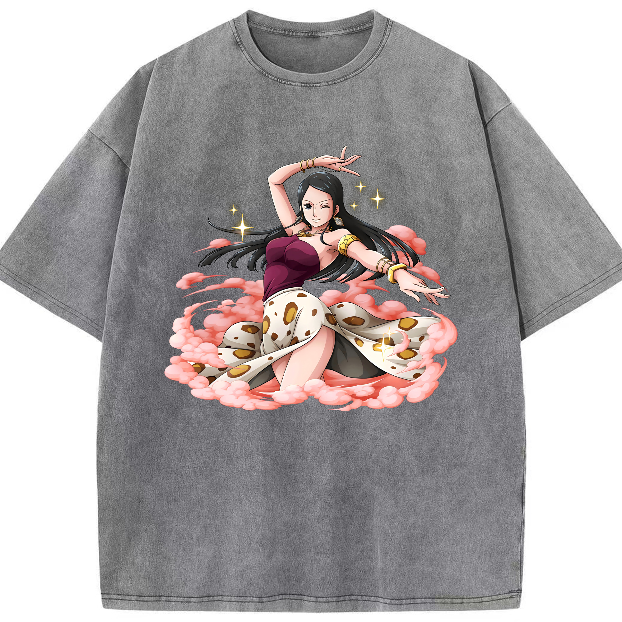 ワンピース ニコ・ロビン ONE PIECE Nico Robin 綿100% ヴィンテージ風 半袖Tシャツ（フロントプリント）