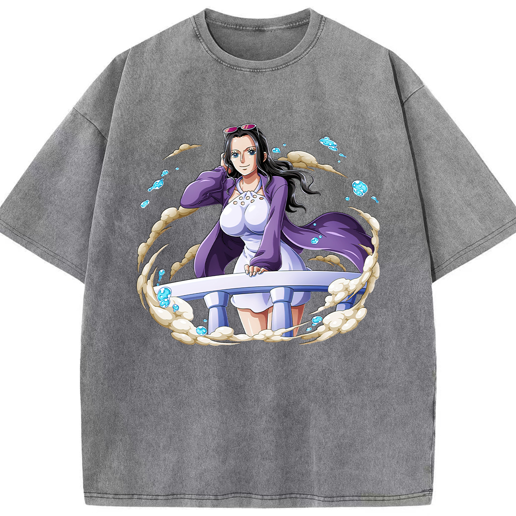 ワンピース ニコ・ロビン ONE PIECE Nico Robin 綿100% ヴィンテージ風 半袖Tシャツ（フロントプリント）