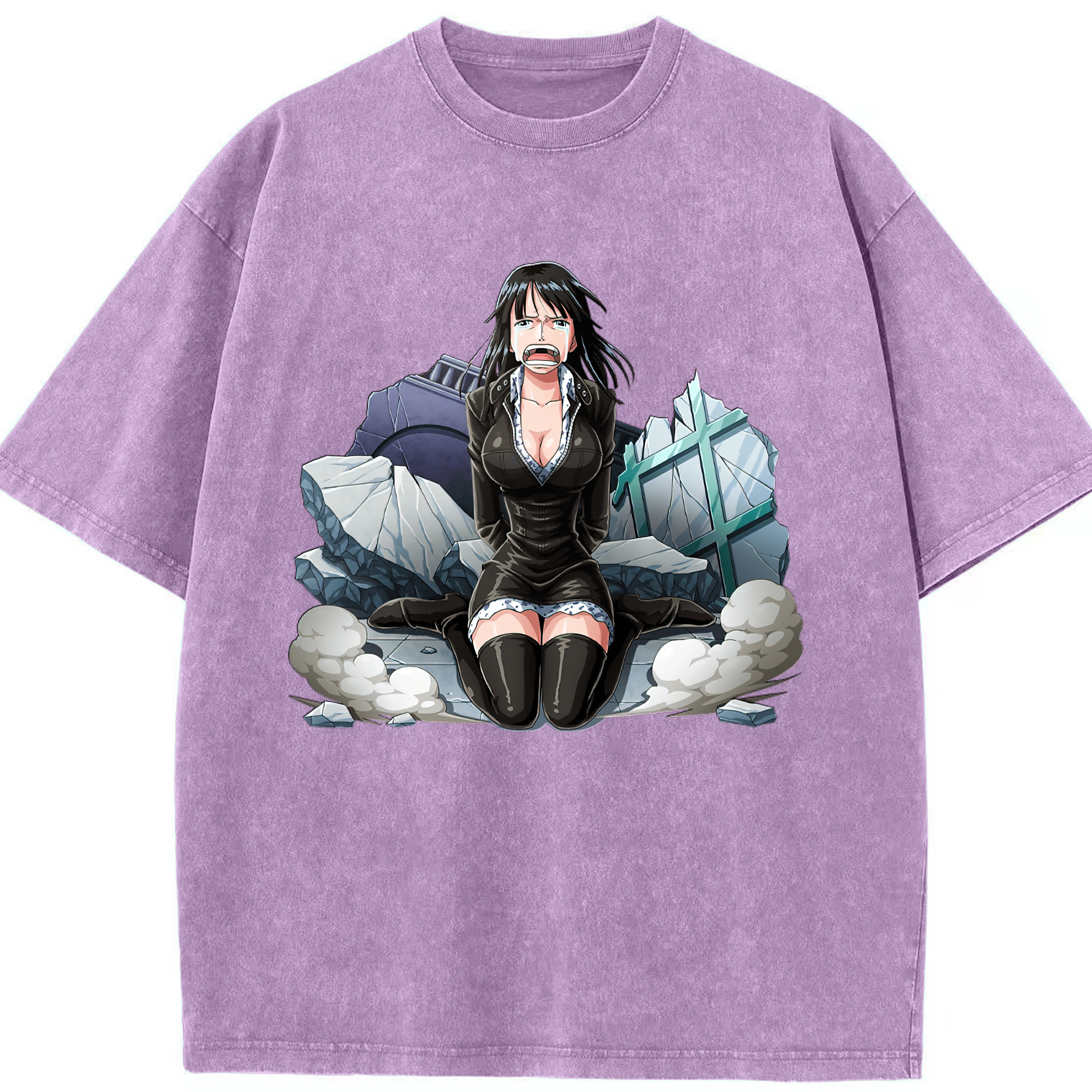 ワンピース ニコ・ロビン ONE PIECE Nico Robin 綿100% ヴィンテージ風 半袖Tシャツ（フロントプリント）