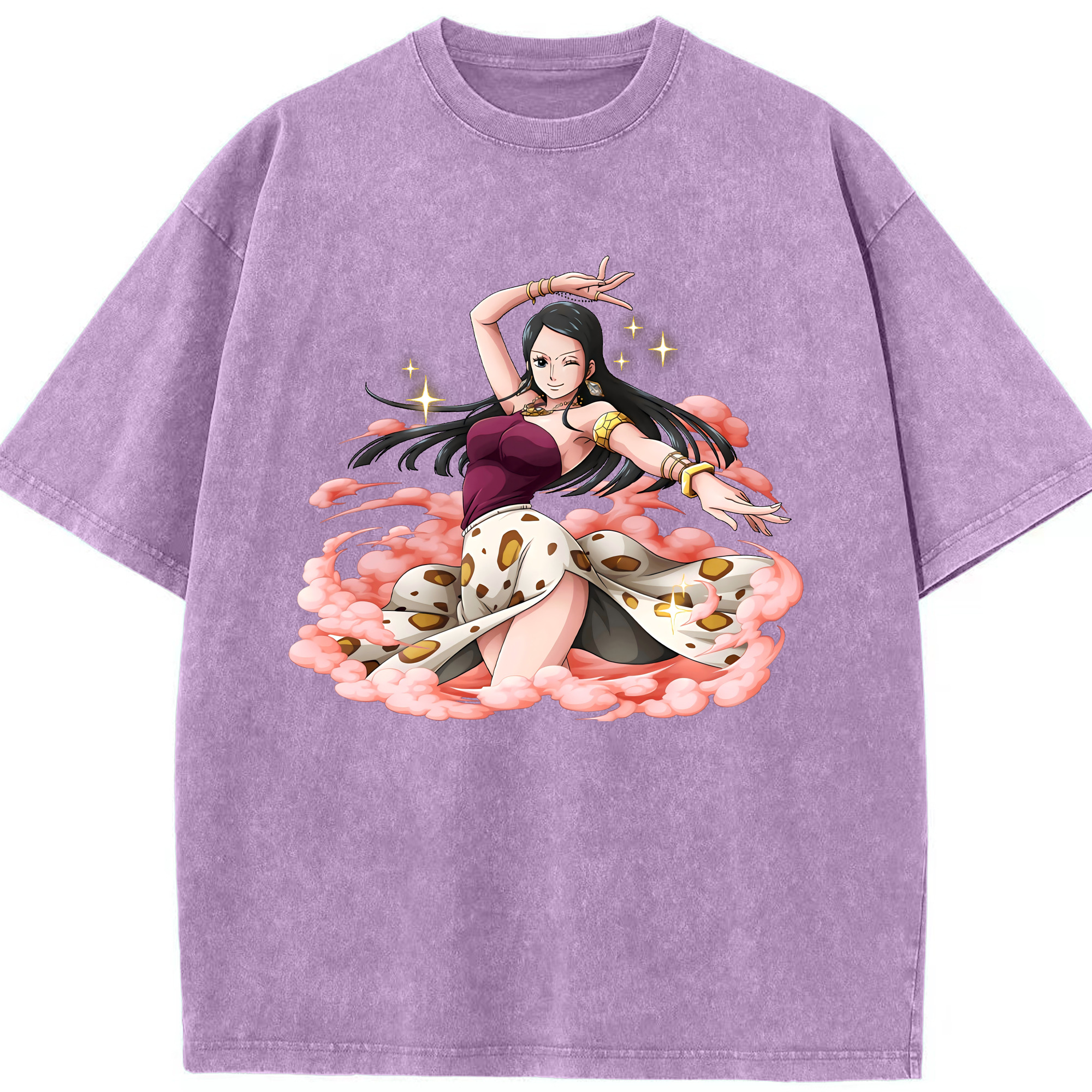 ワンピース ニコ・ロビン ONE PIECE Nico Robin 綿100% ヴィンテージ風 半袖Tシャツ（フロントプリント）