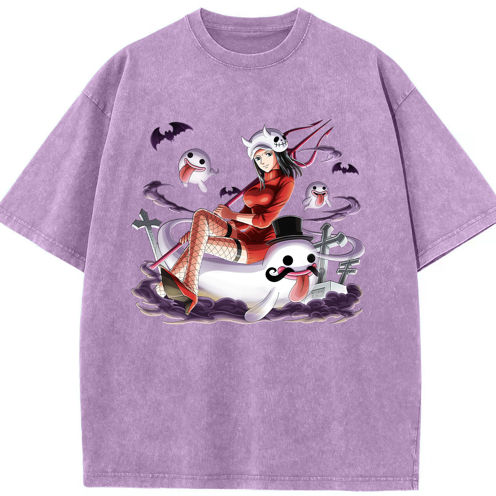 ワンピース ニコ・ロビン ONE PIECE Nico Robin 綿100% ヴィンテージ風 半袖Tシャツ（フロントプリント）