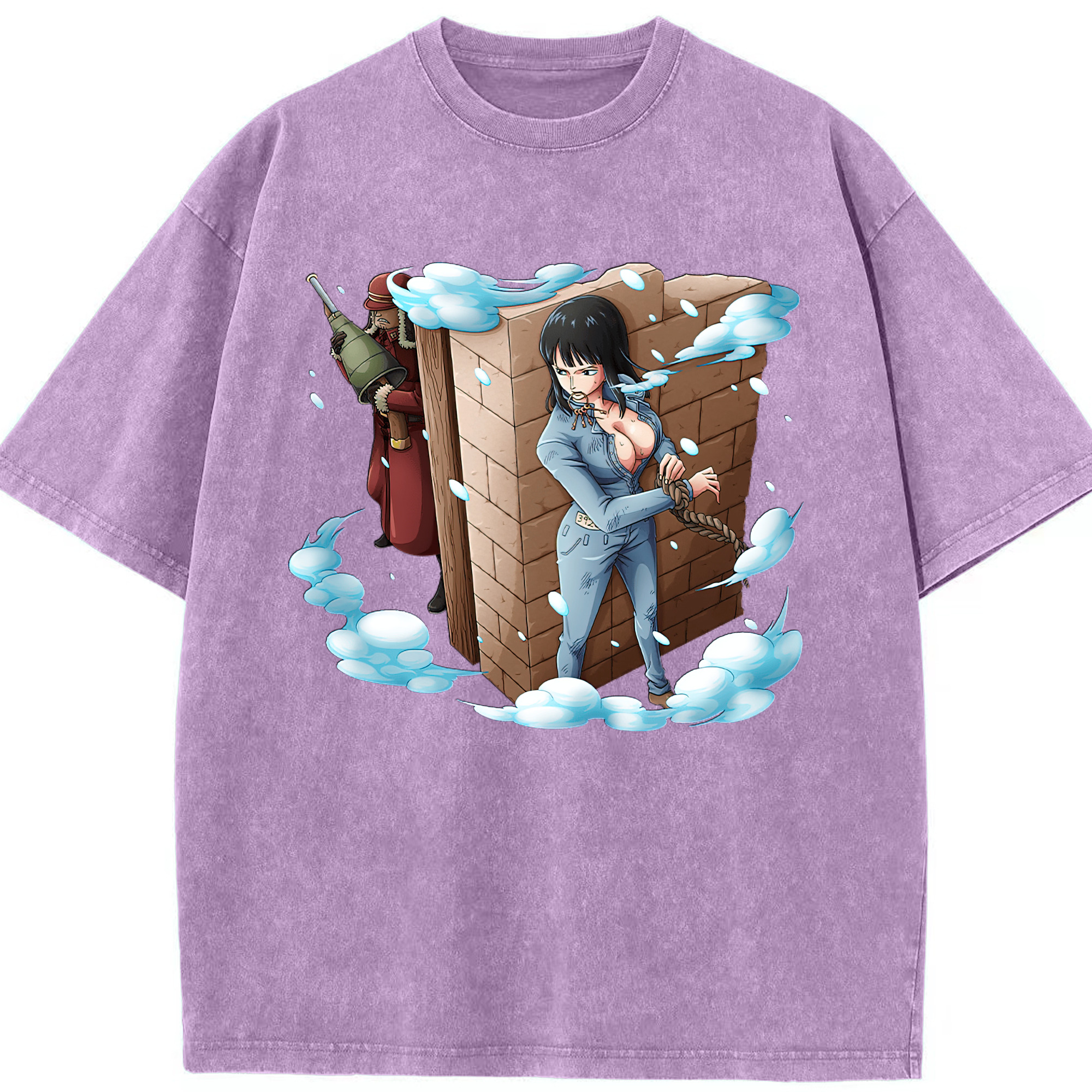 ワンピース ニコ・ロビン ONE PIECE Nico Robin 綿100% ヴィンテージ風 半袖Tシャツ（フロントプリント）