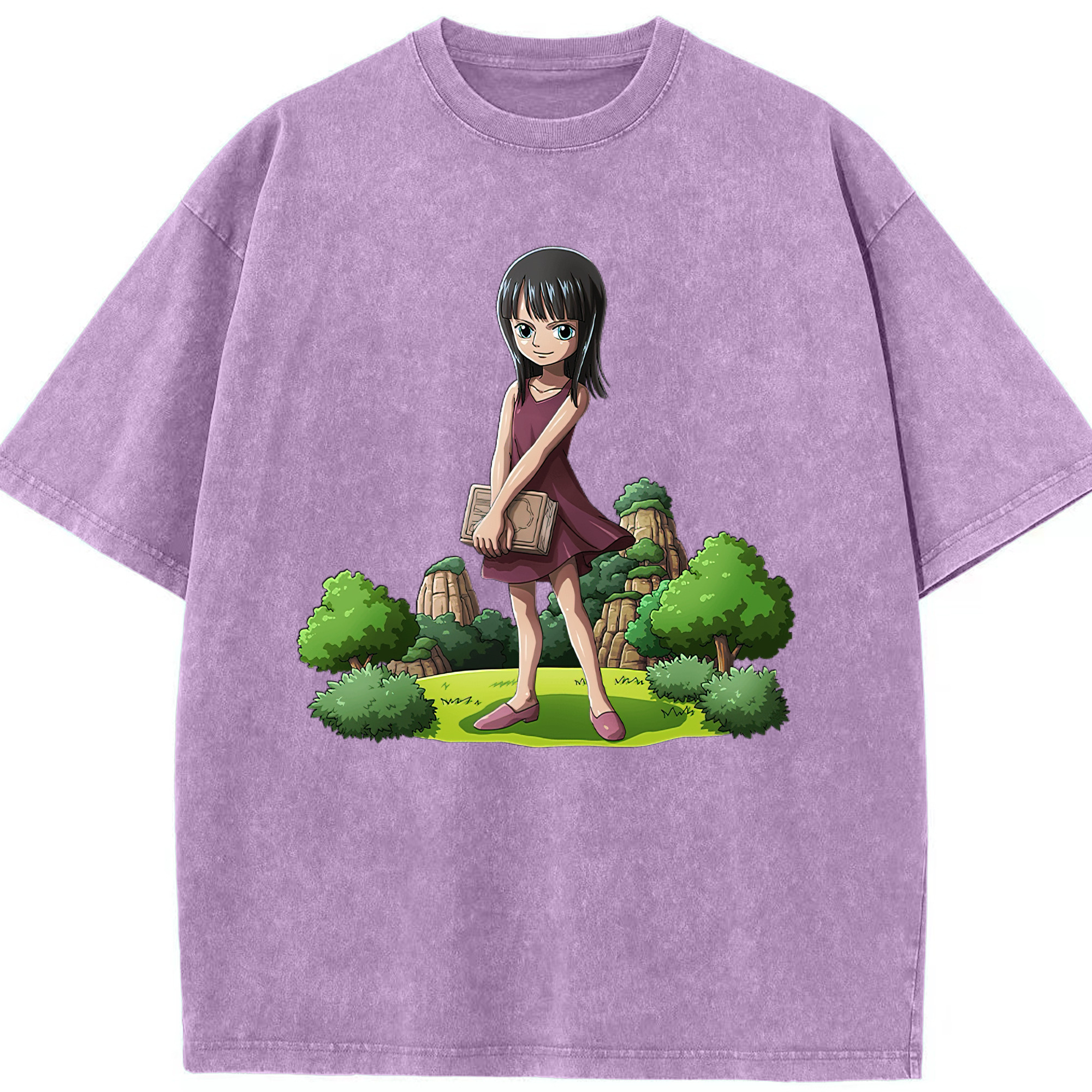 ワンピース ニコ・ロビン ONE PIECE Nico Robin 綿100% ヴィンテージ風 半袖Tシャツ（フロントプリント）
