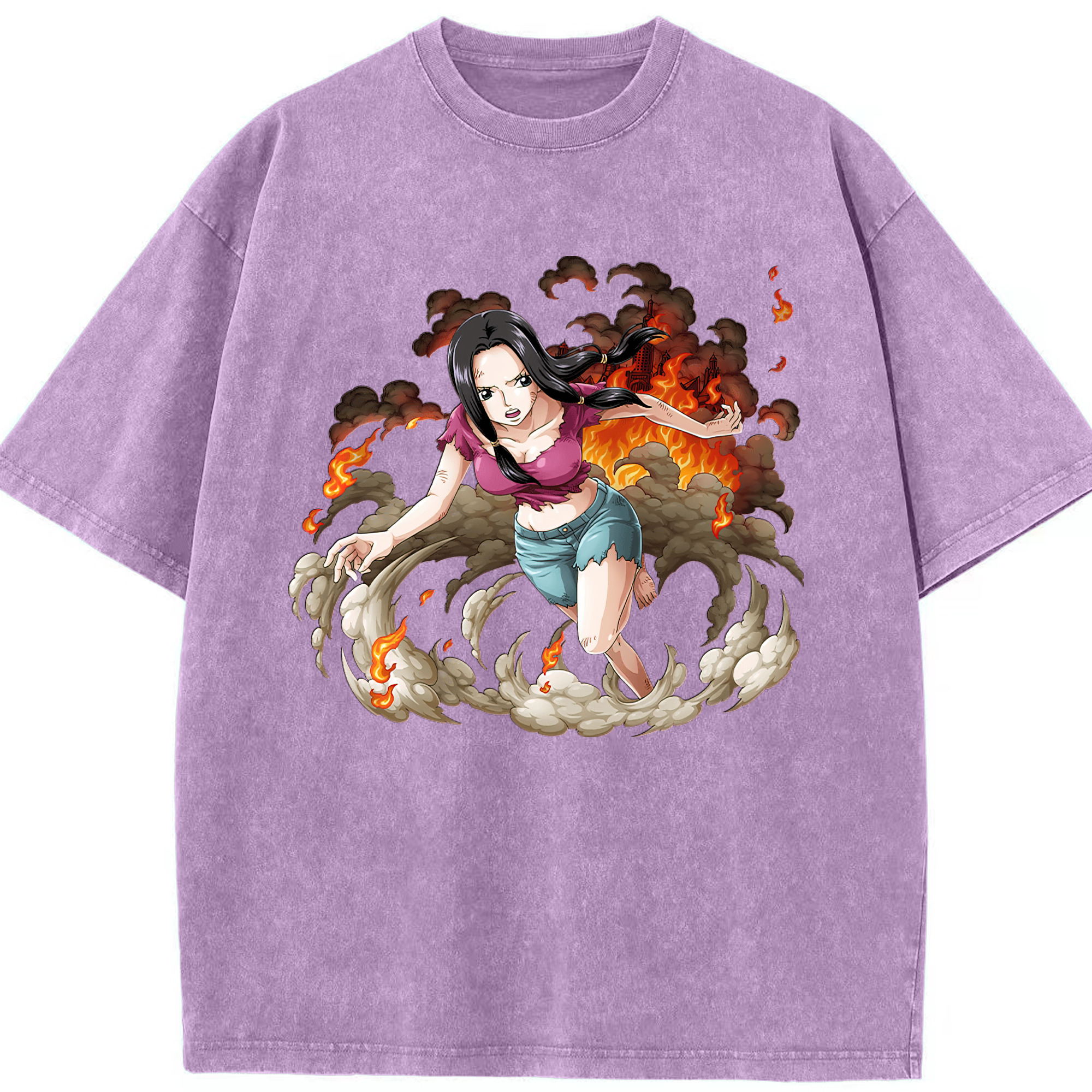 ワンピース ニコ・ロビン ONE PIECE Nico Robin 綿100% ヴィンテージ風 半袖Tシャツ（フロントプリント）