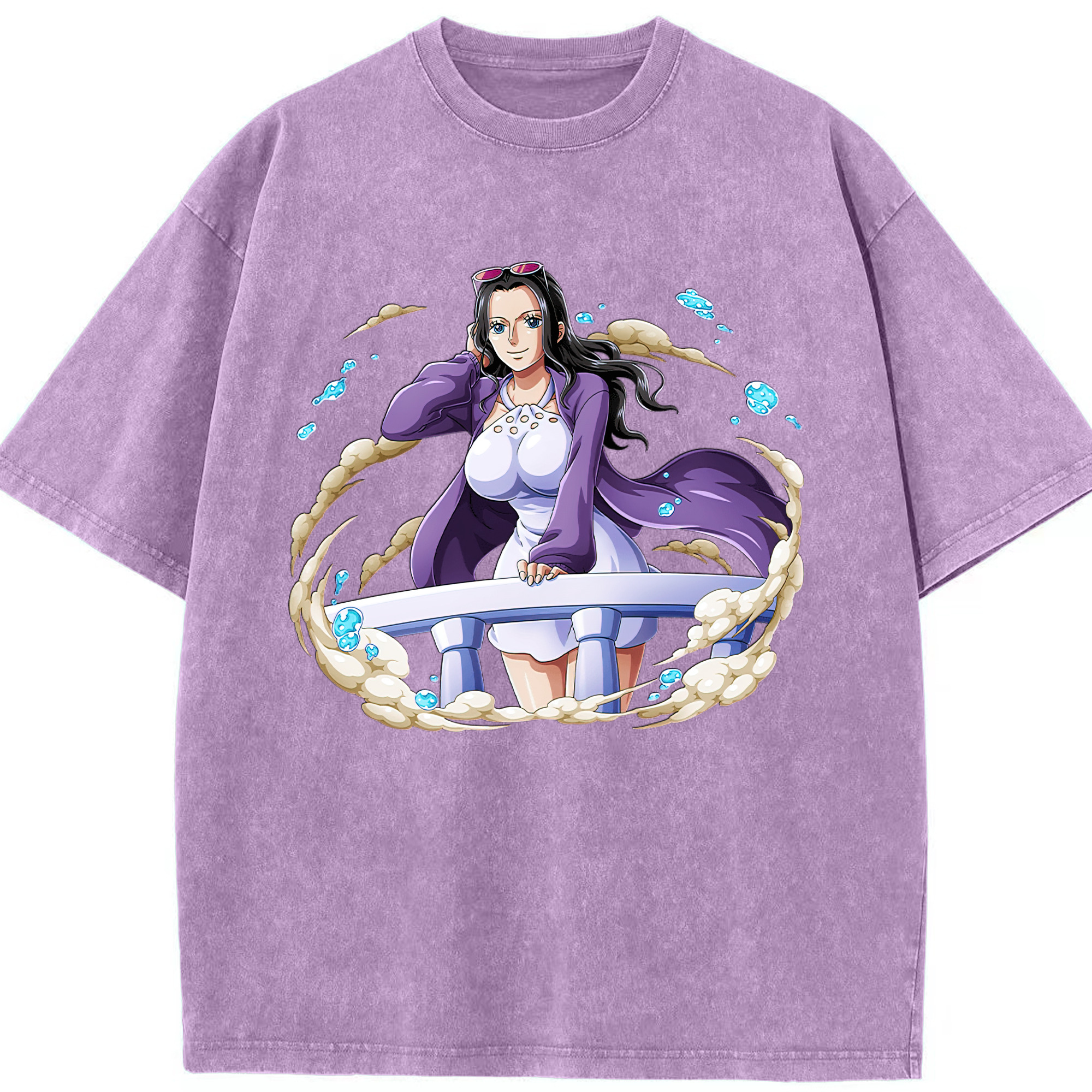 ワンピース ニコ・ロビン ONE PIECE Nico Robin 綿100% ヴィンテージ風 半袖Tシャツ（フロントプリント）