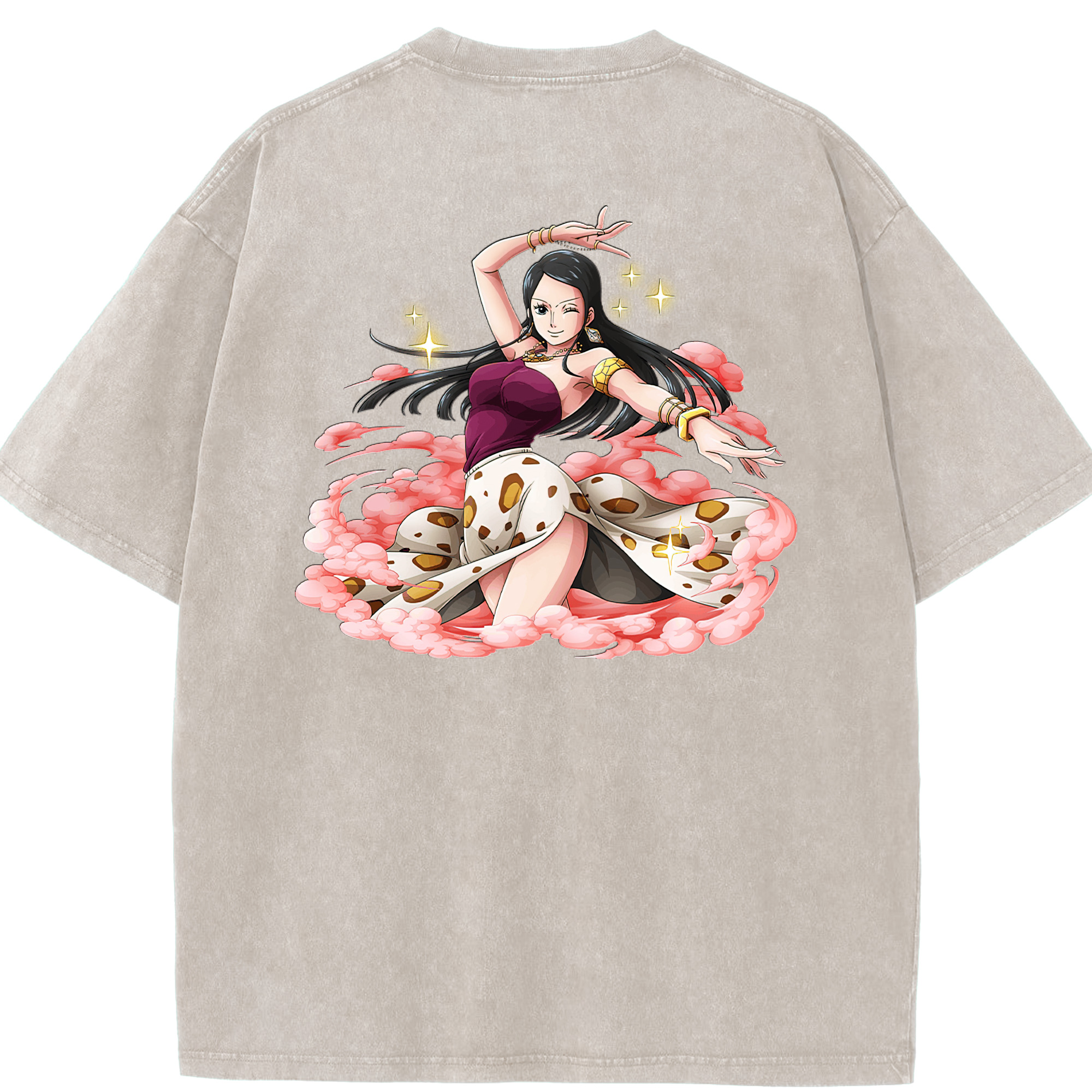 ワンピース ニコ・ロビン ONE PIECE Nico Robin 綿100% ヴィンテージ風 半袖Tシャツ（背面プリント）