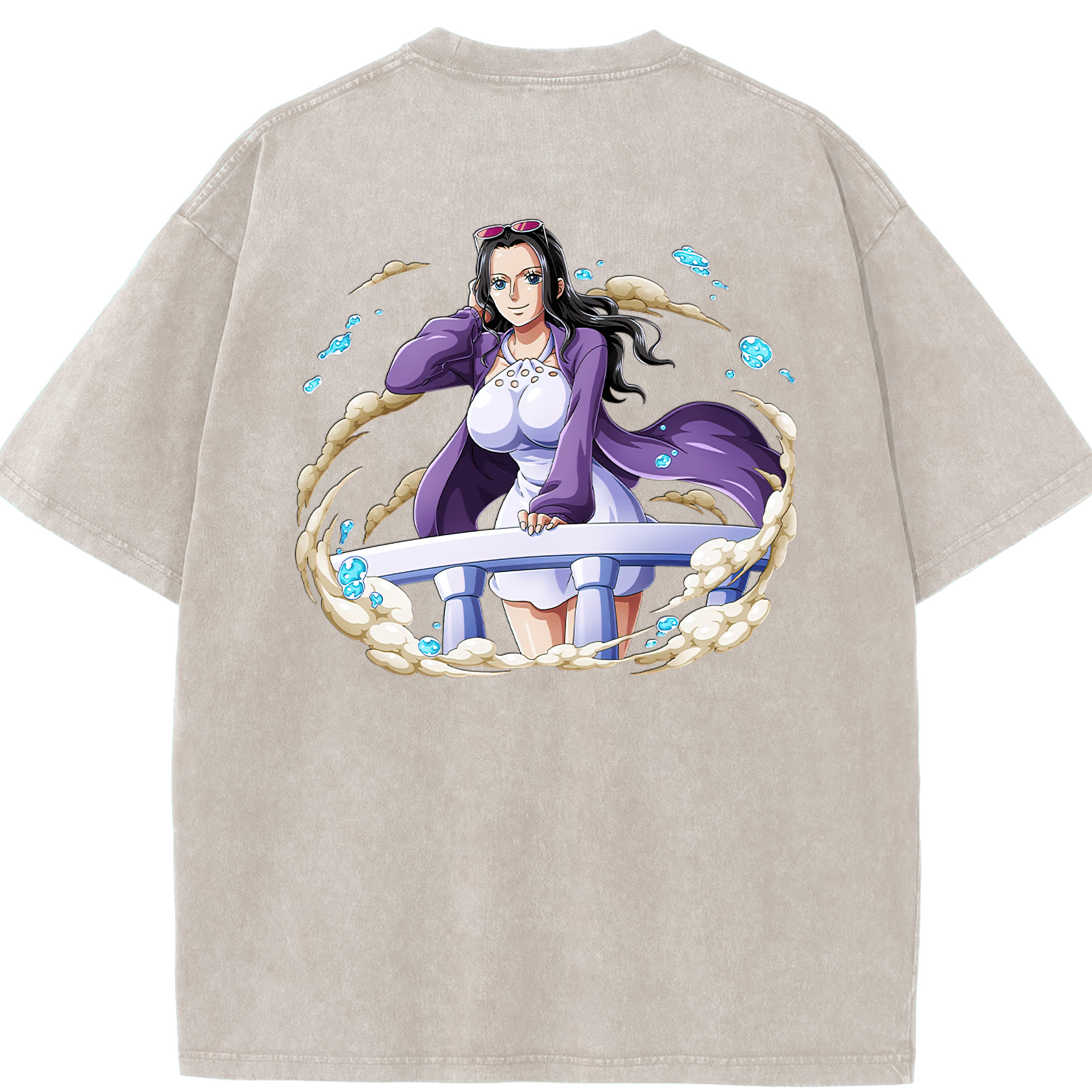 ワンピース ニコ・ロビン ONE PIECE Nico Robin 綿100% ヴィンテージ風 半袖Tシャツ（背面プリント）