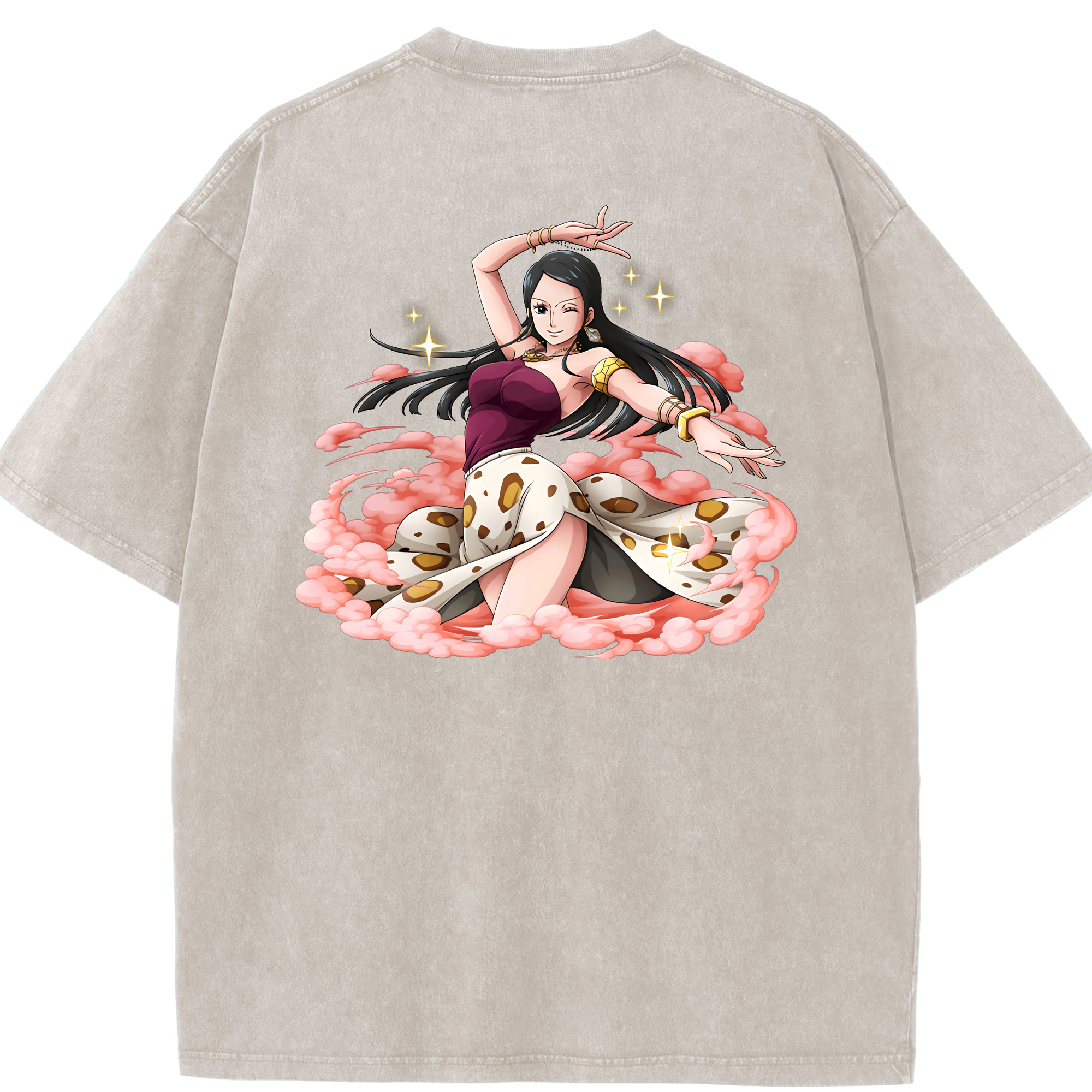ワンピース ニコ・ロビン ONE PIECE Nico Robin 綿100% ヴィンテージ風 半袖Tシャツ（背面プリント）