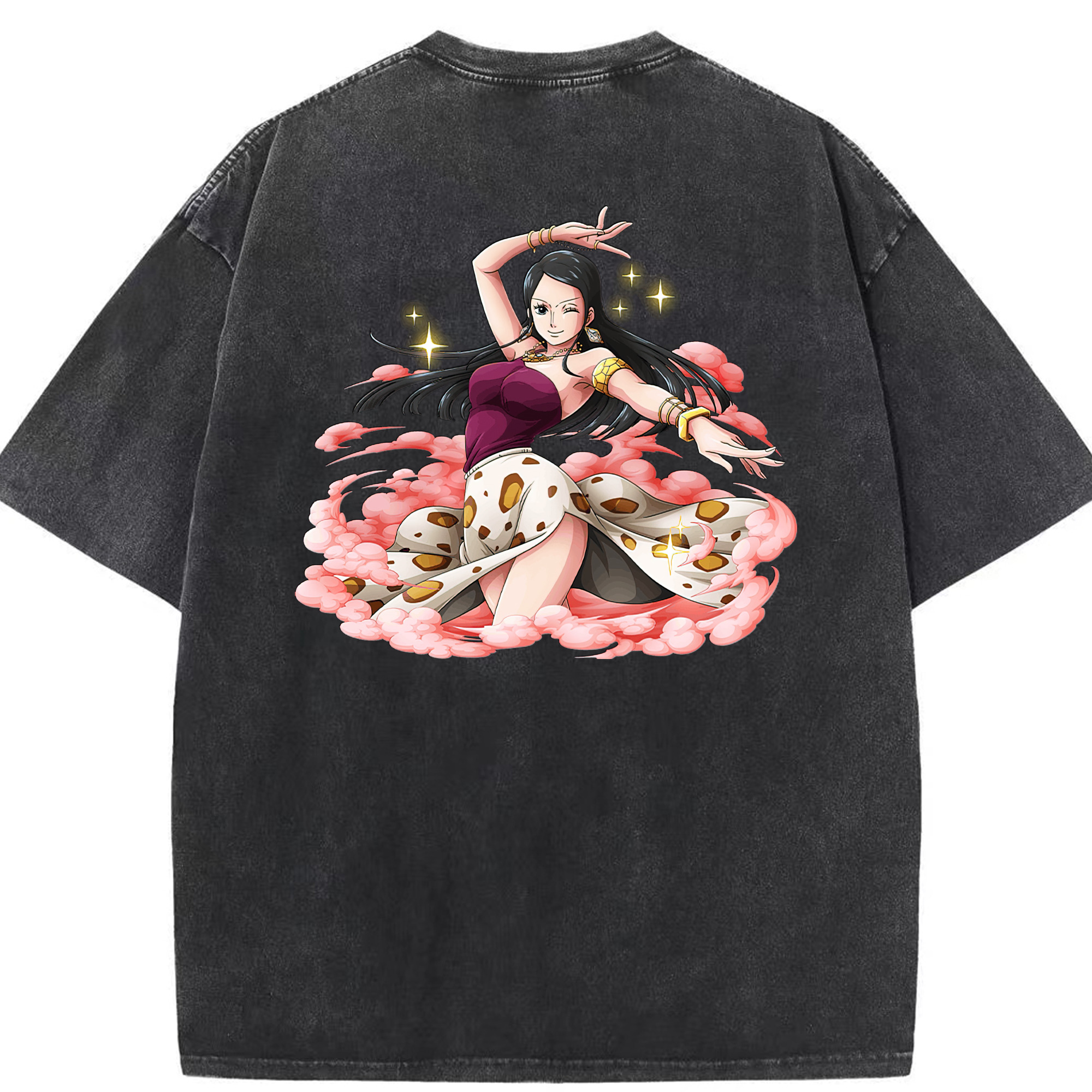 ワンピース ニコ・ロビン ONE PIECE Nico Robin 綿100% ヴィンテージ風 半袖Tシャツ（背面プリント）