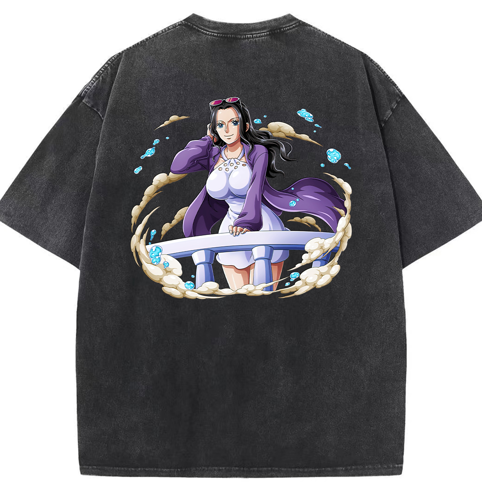 ワンピース ニコ・ロビン ONE PIECE Nico Robin 綿100% ヴィンテージ風 半袖Tシャツ（背面プリント）