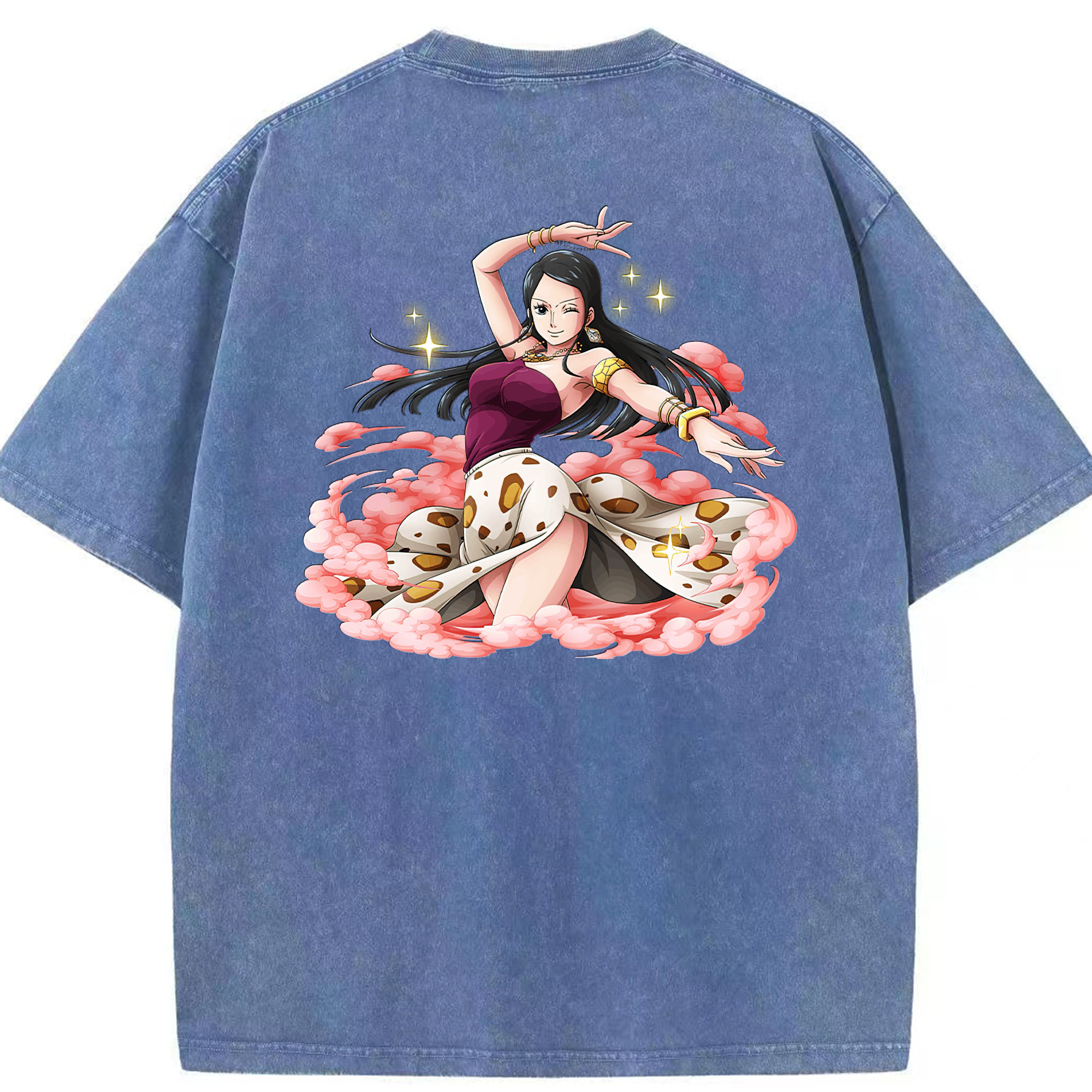 ワンピース ニコ・ロビン ONE PIECE Nico Robin 綿100% ヴィンテージ風 半袖Tシャツ（背面プリント）