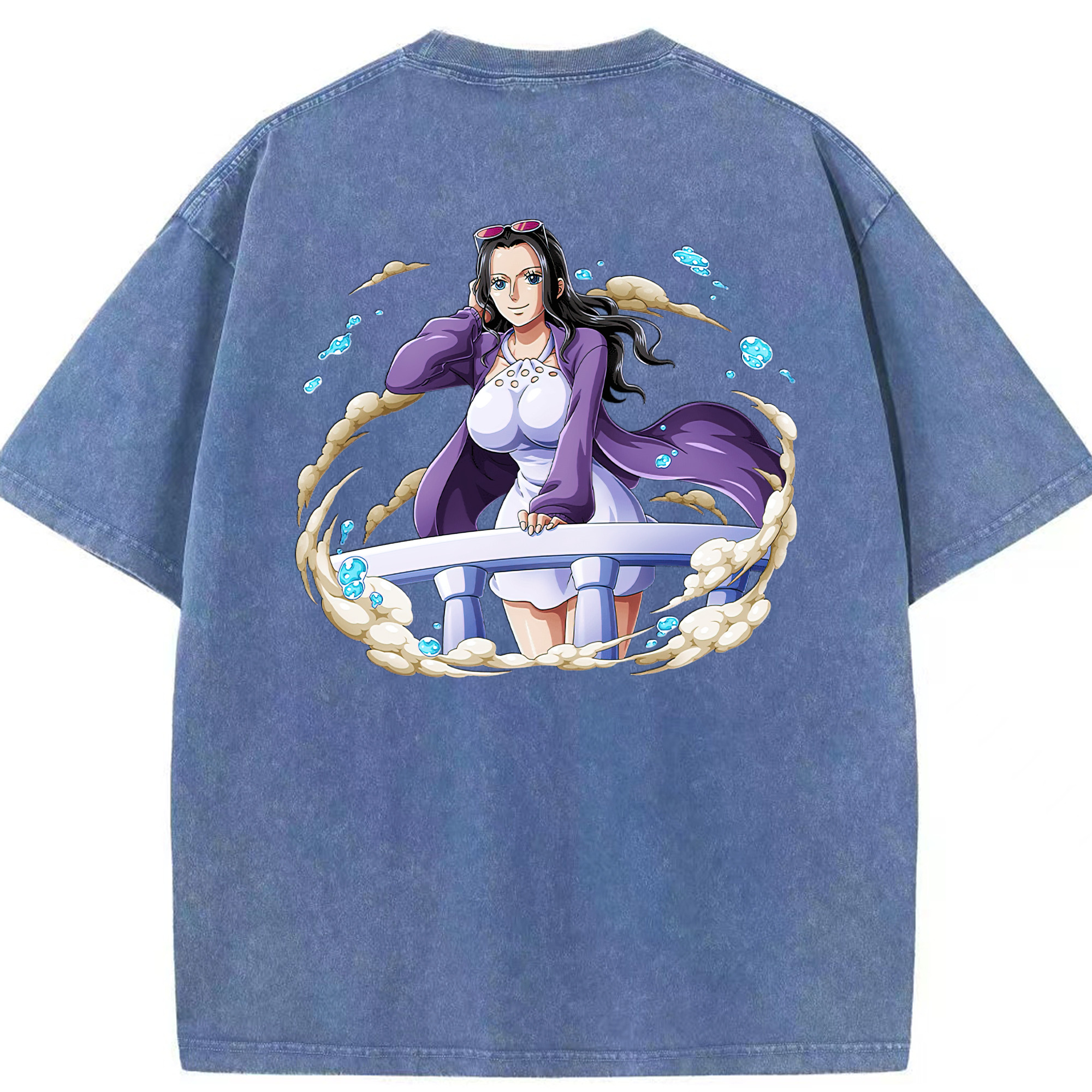 ワンピース ニコ・ロビン ONE PIECE Nico Robin 綿100% ヴィンテージ風 半袖Tシャツ（背面プリント）