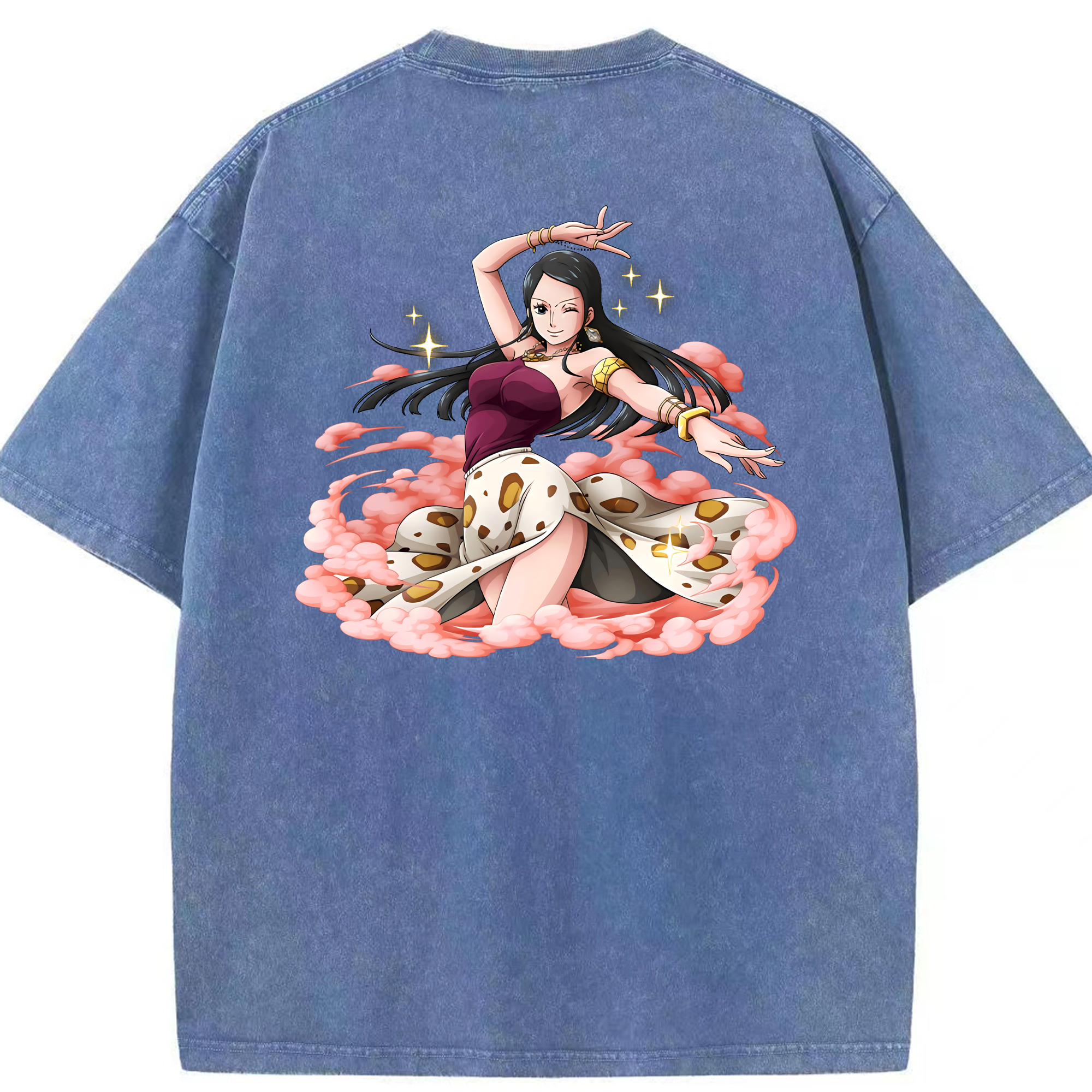 ワンピース ニコ・ロビン ONE PIECE Nico Robin 綿100% ヴィンテージ風 半袖Tシャツ（背面プリント）