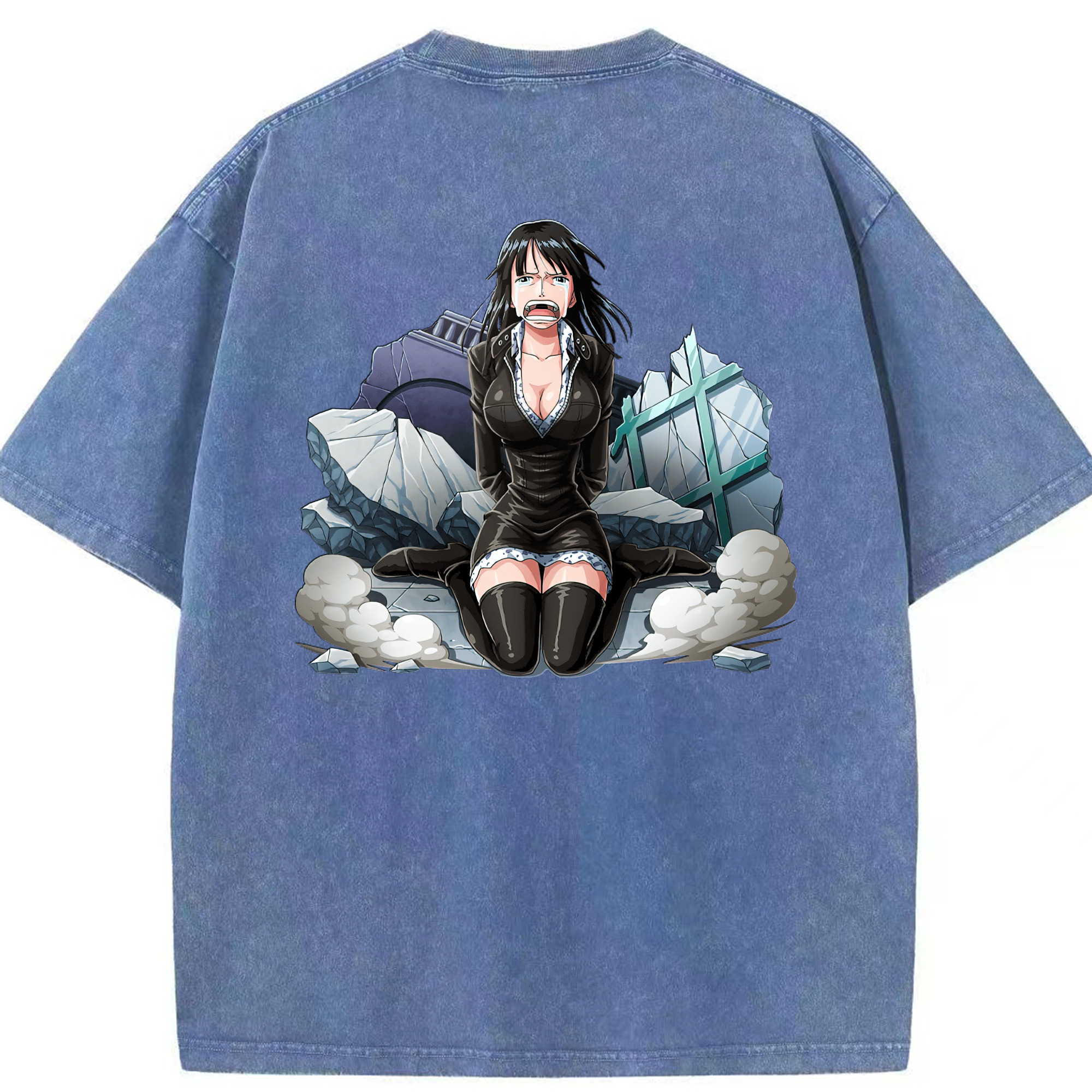 ワンピース ニコ・ロビン ONE PIECE Nico Robin 綿100% ヴィンテージ風 半袖Tシャツ（背面プリント）