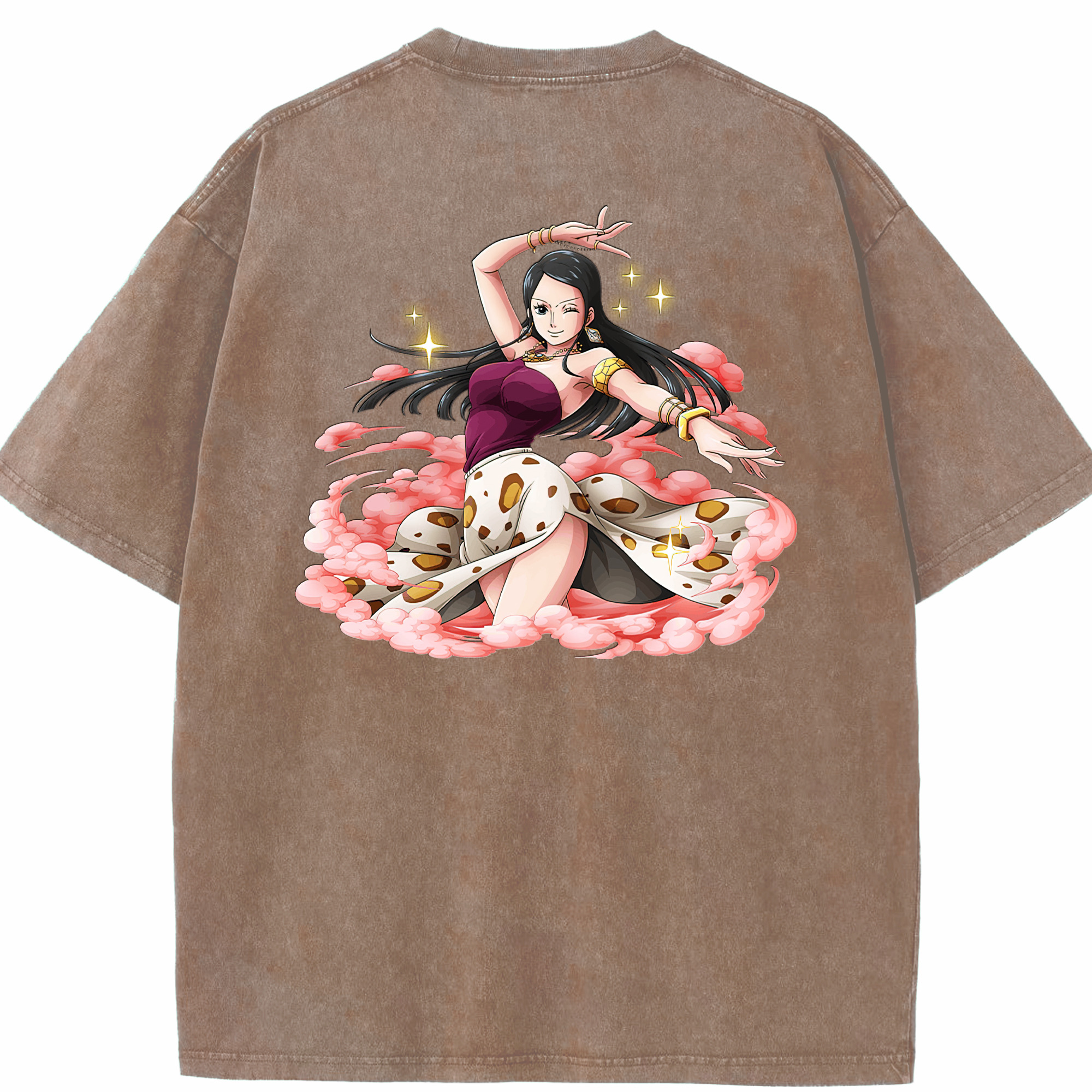ワンピース ニコ・ロビン ONE PIECE Nico Robin 綿100% ヴィンテージ風 半袖Tシャツ（背面プリント）