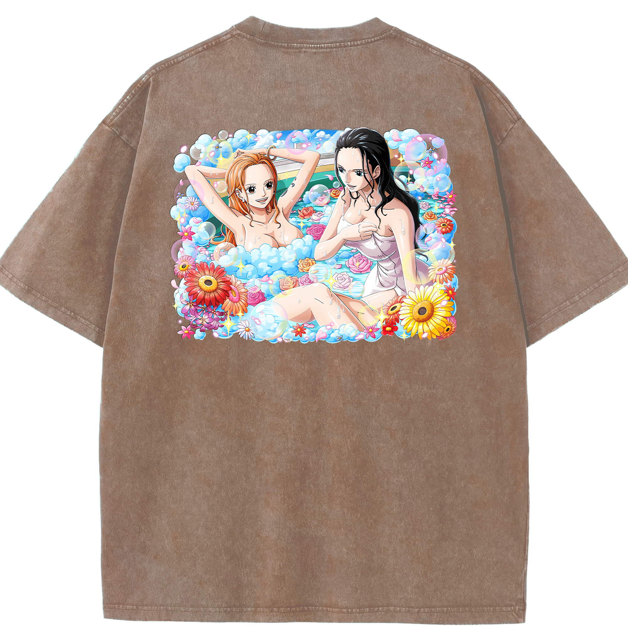 ワンピース ニコ・ロビン ONE PIECE Nico Robin 綿100% ヴィンテージ風 半袖Tシャツ（背面プリント）