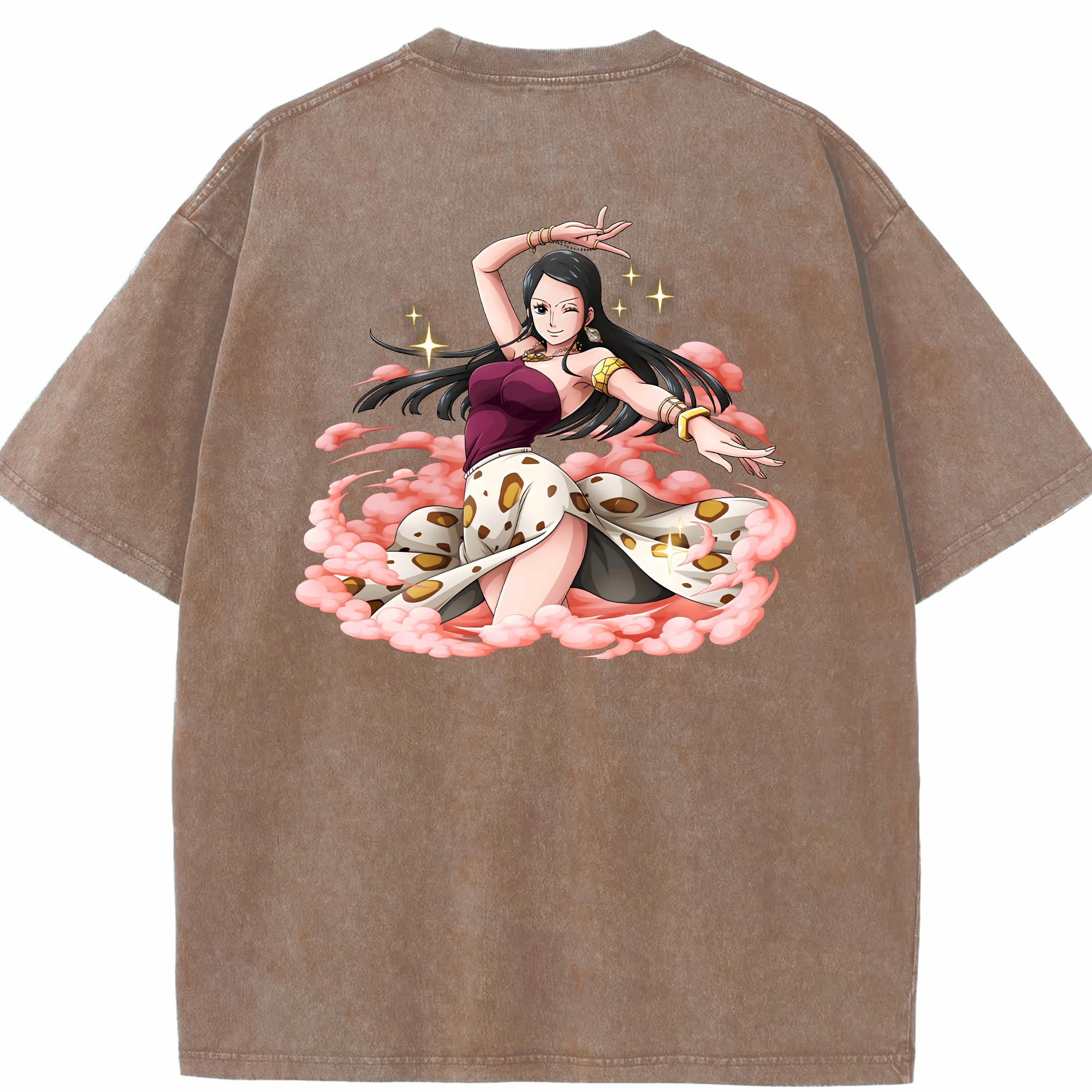 ワンピース ニコ・ロビン ONE PIECE Nico Robin 綿100% ヴィンテージ風 半袖Tシャツ（背面プリント）