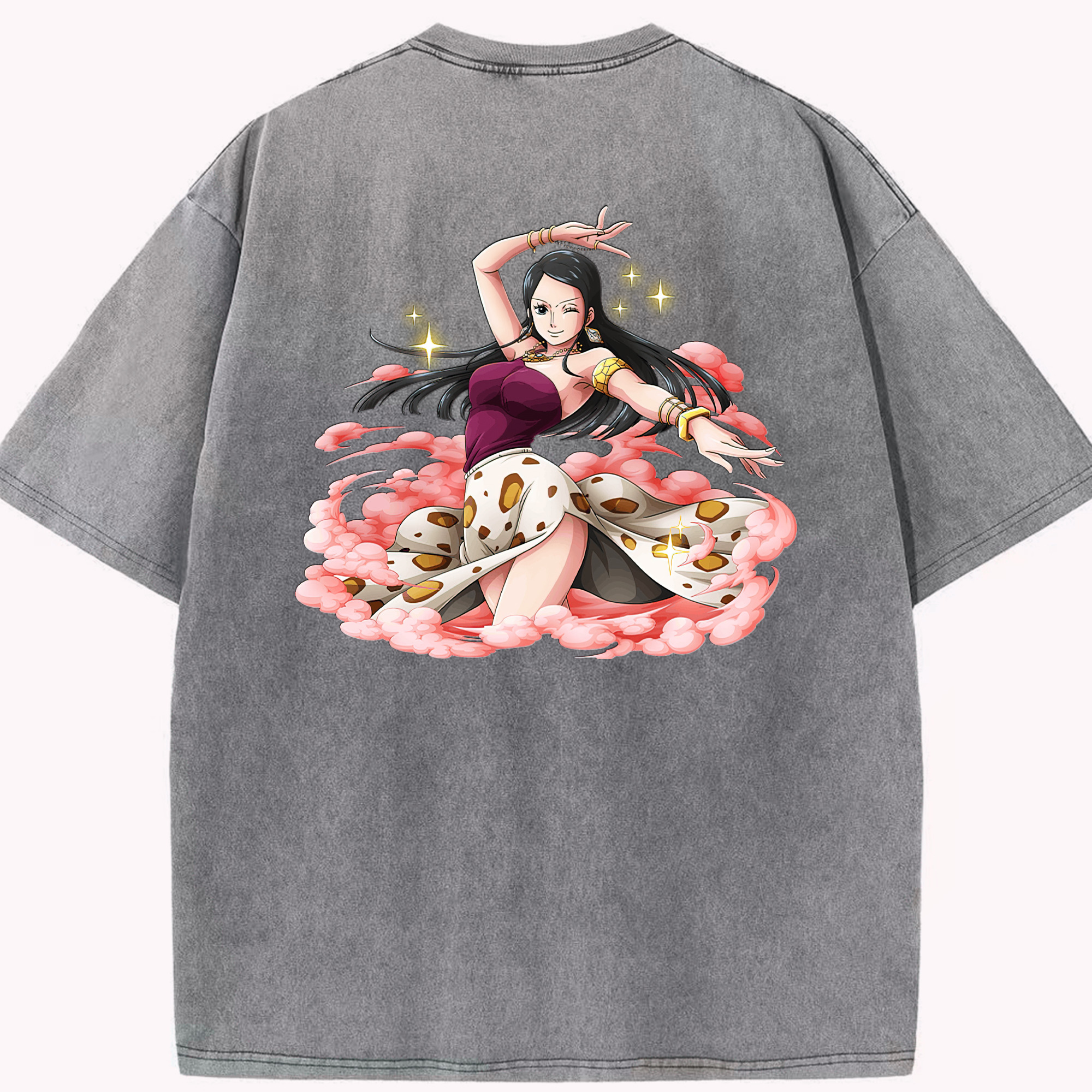 ワンピース ニコ・ロビン ONE PIECE Nico Robin 綿100% ヴィンテージ風 半袖Tシャツ（背面プリント）