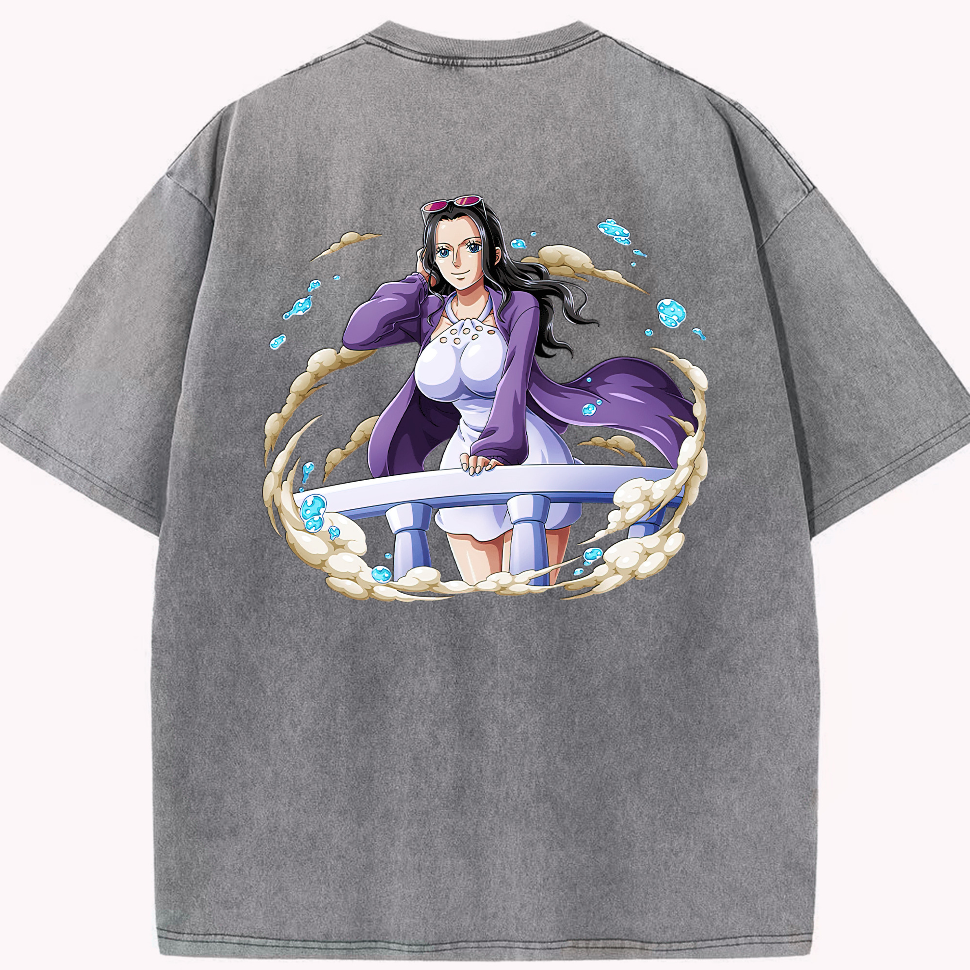 ワンピース ニコ・ロビン ONE PIECE Nico Robin 綿100% ヴィンテージ風 半袖Tシャツ（背面プリント）