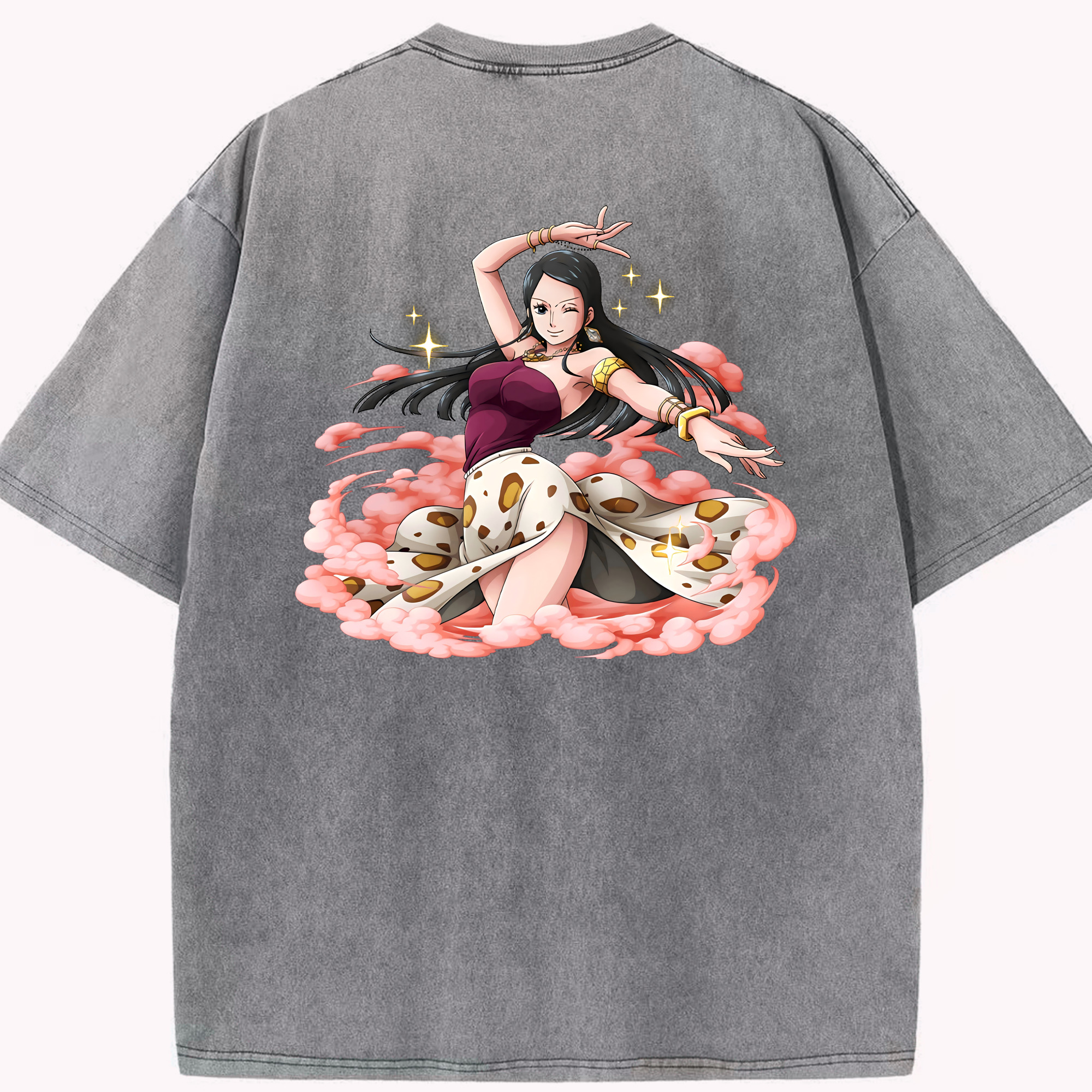 ワンピース ニコ・ロビン ONE PIECE Nico Robin 綿100% ヴィンテージ風 半袖Tシャツ（背面プリント）