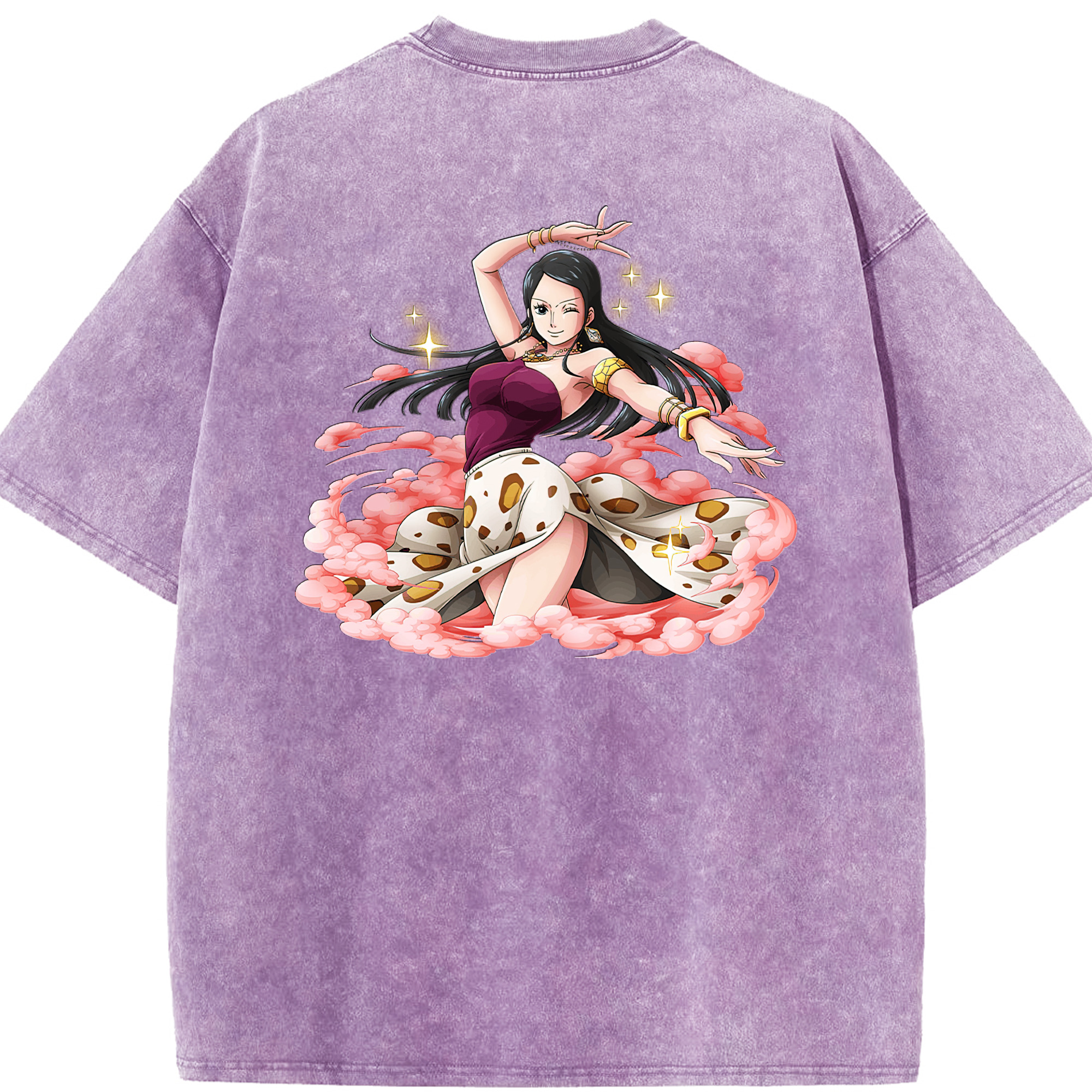ワンピース ニコ・ロビン ONE PIECE Nico Robin 綿100% ヴィンテージ風 半袖Tシャツ（背面プリント）