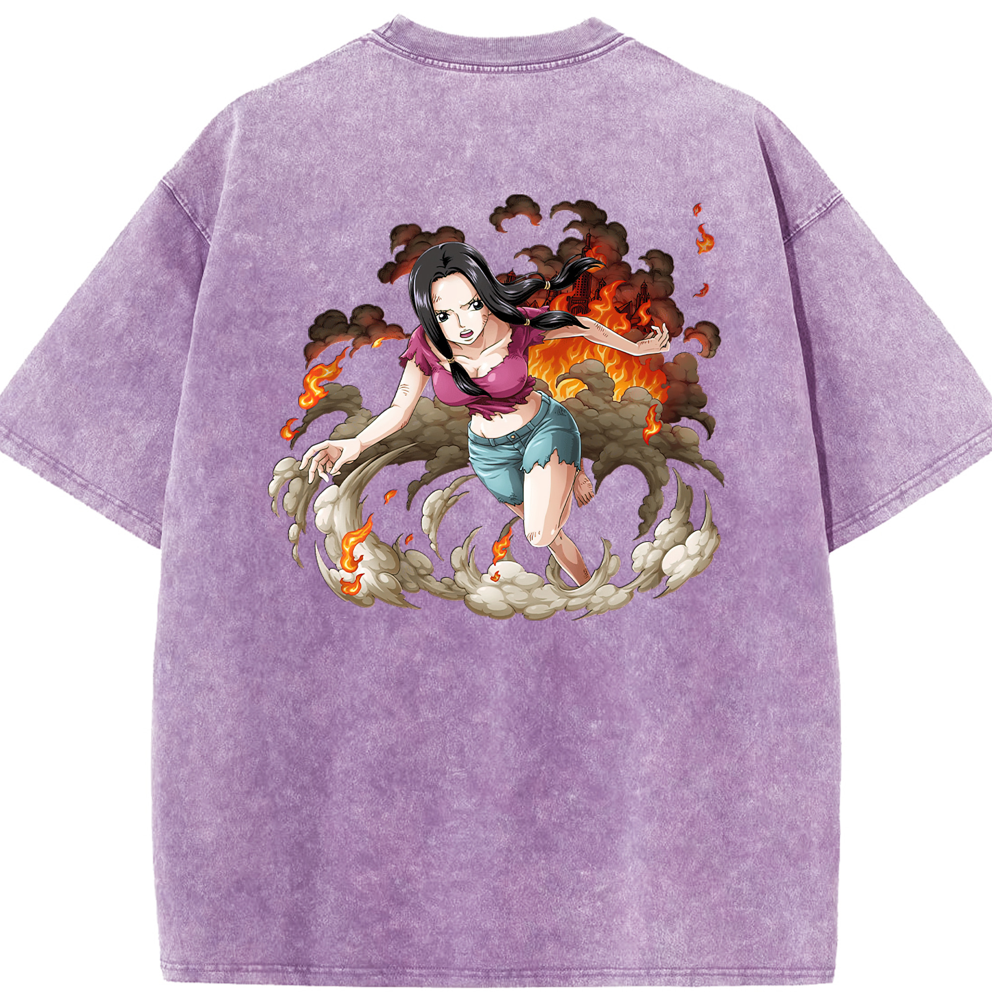 ワンピース ニコ・ロビン ONE PIECE Nico Robin 綿100% ヴィンテージ風 半袖Tシャツ（背面プリント）