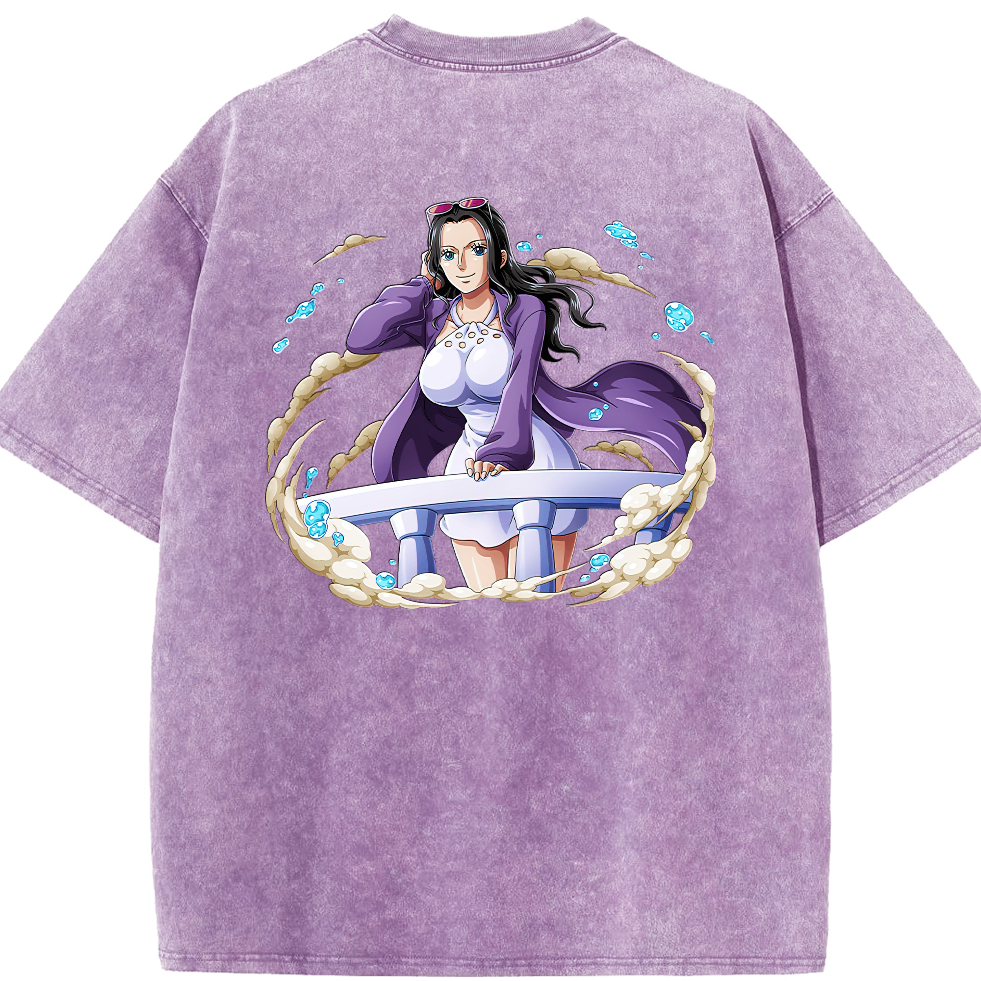 ワンピース ニコ・ロビン ONE PIECE Nico Robin 綿100% ヴィンテージ風 半袖Tシャツ（背面プリント）