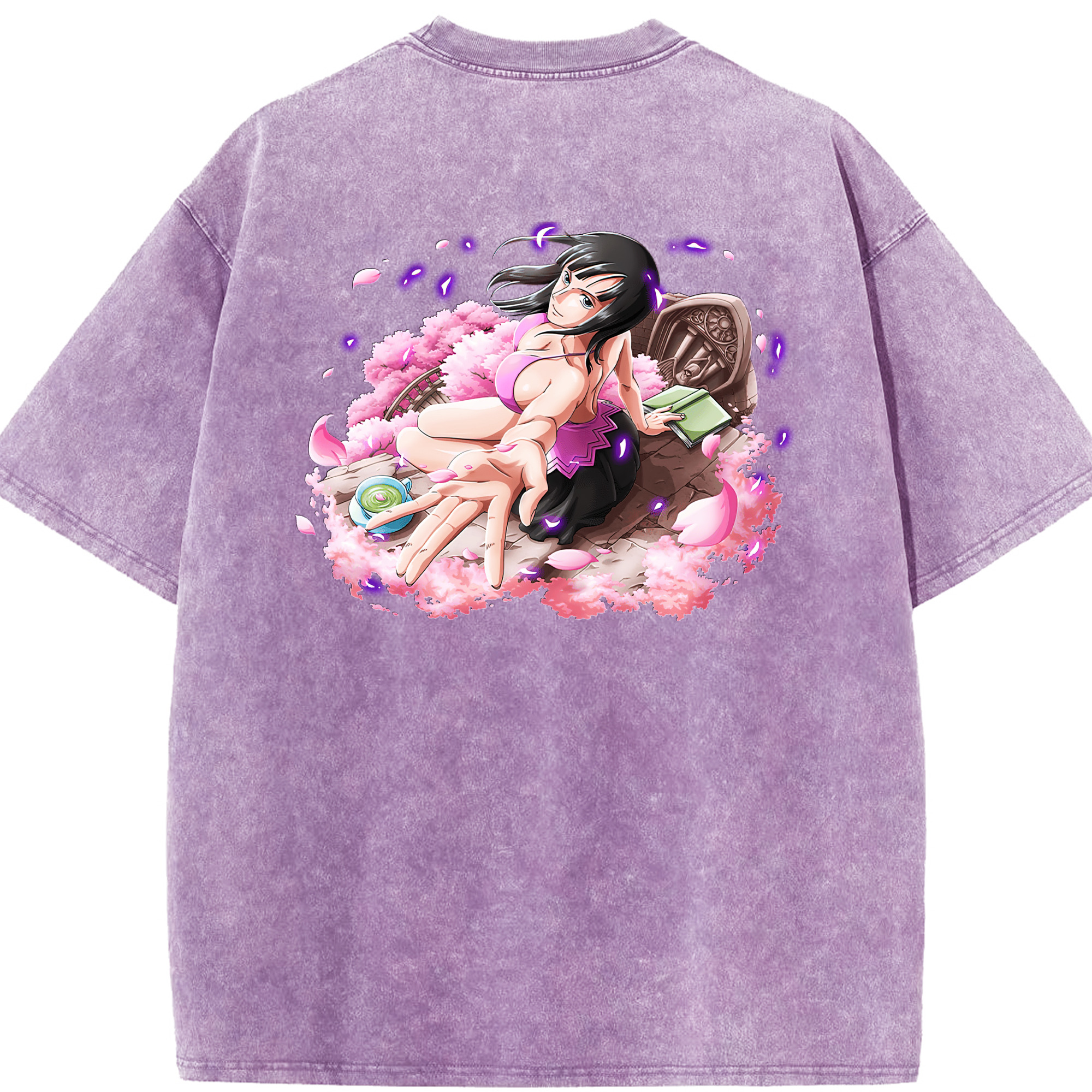 ワンピース ニコ・ロビン ONE PIECE Nico Robin 綿100% ヴィンテージ風 半袖Tシャツ（背面プリント）